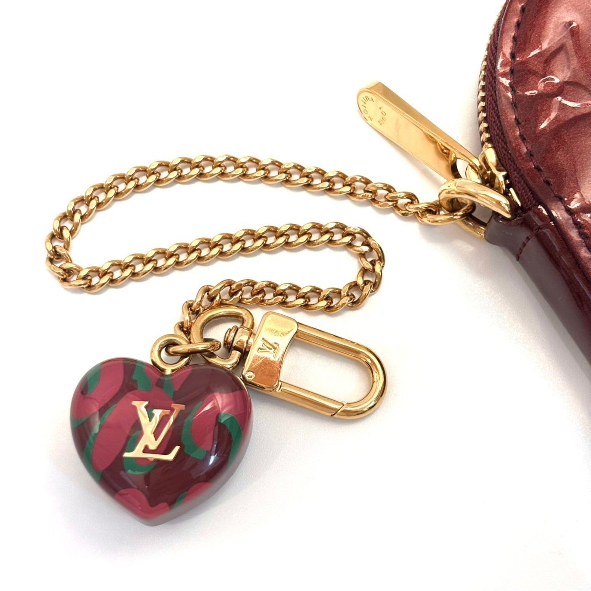 Louis Vuitton Monogram Vernis Bordeaux Red Color Rouge Fauviste Monogram Vernis Coin Purse/Coin Case (Pre-Owned)