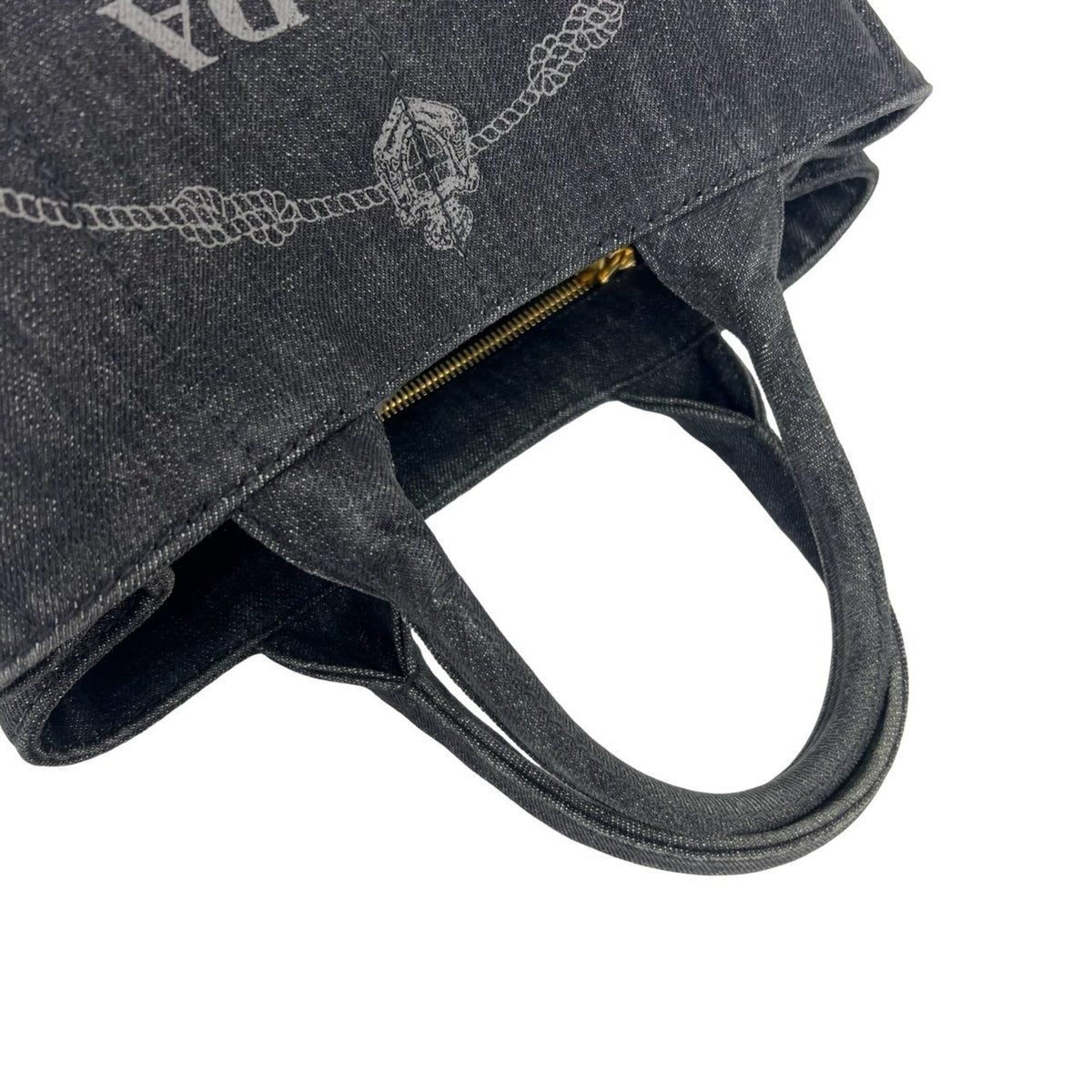 Prada Black Cotton Handbag Tote Bag (Pre-Owned)