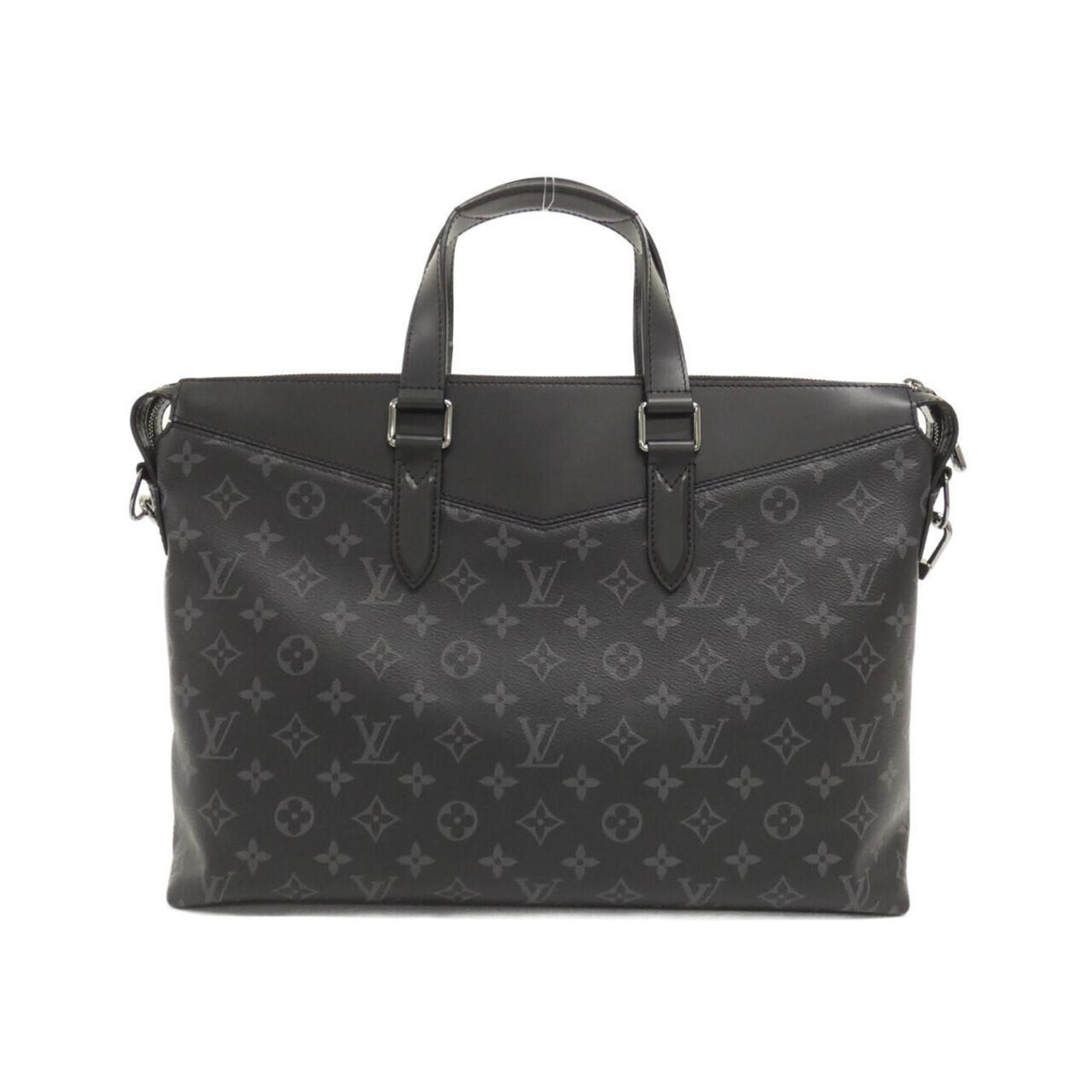 Louis Vuitton Black Coated Canvas Briefcase Handbag (Pre-Owned)