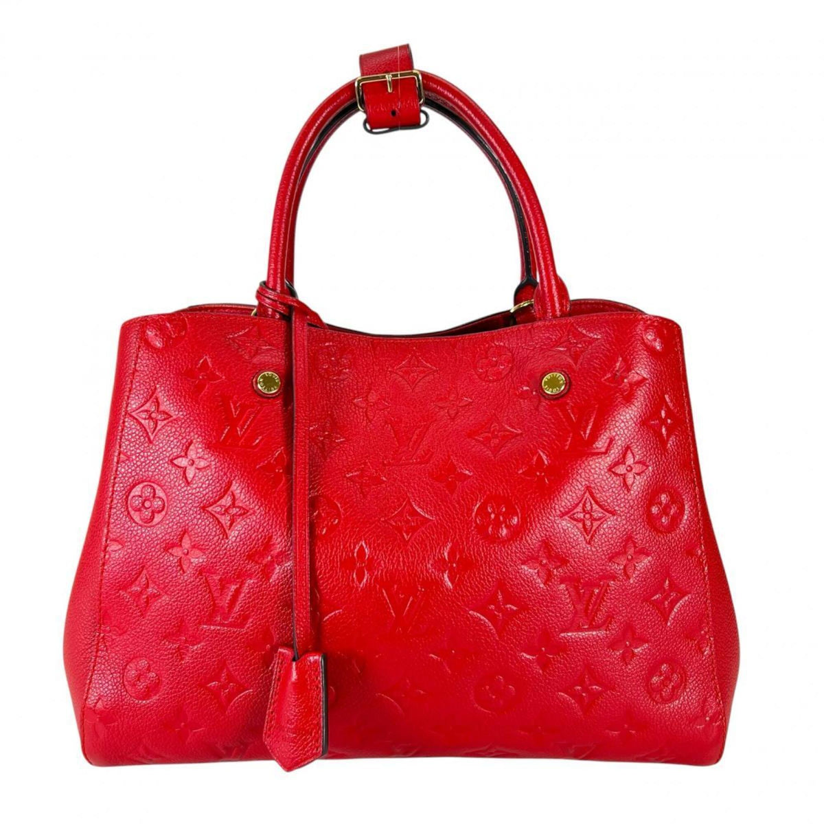 Louis Vuitton Red Color Monogram Empreinte Handbag (Pre-Owned)