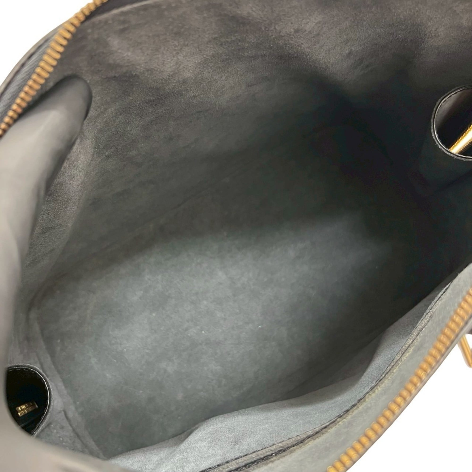 Louis Vuitton Black Leather Boston Bag Handbag (Pre-Owned)