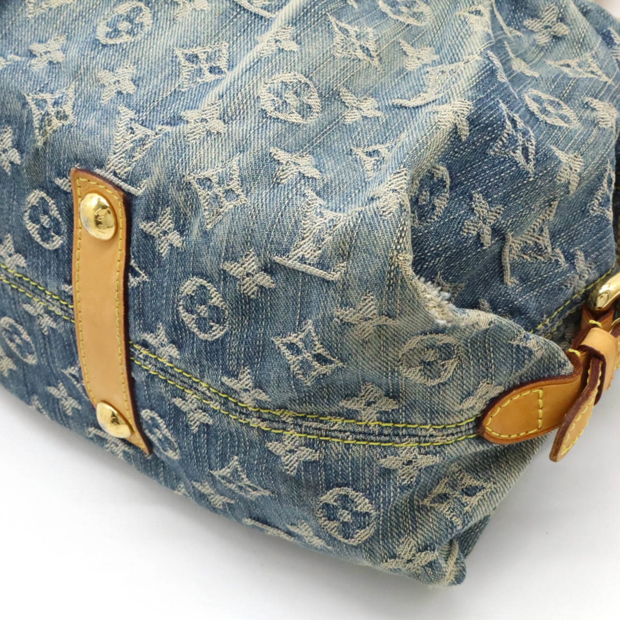 Louis Vuitton Monogram Denim Blue Monogram Denim Handbag Shoulder Bag Tote Bag (Pre-Owned)