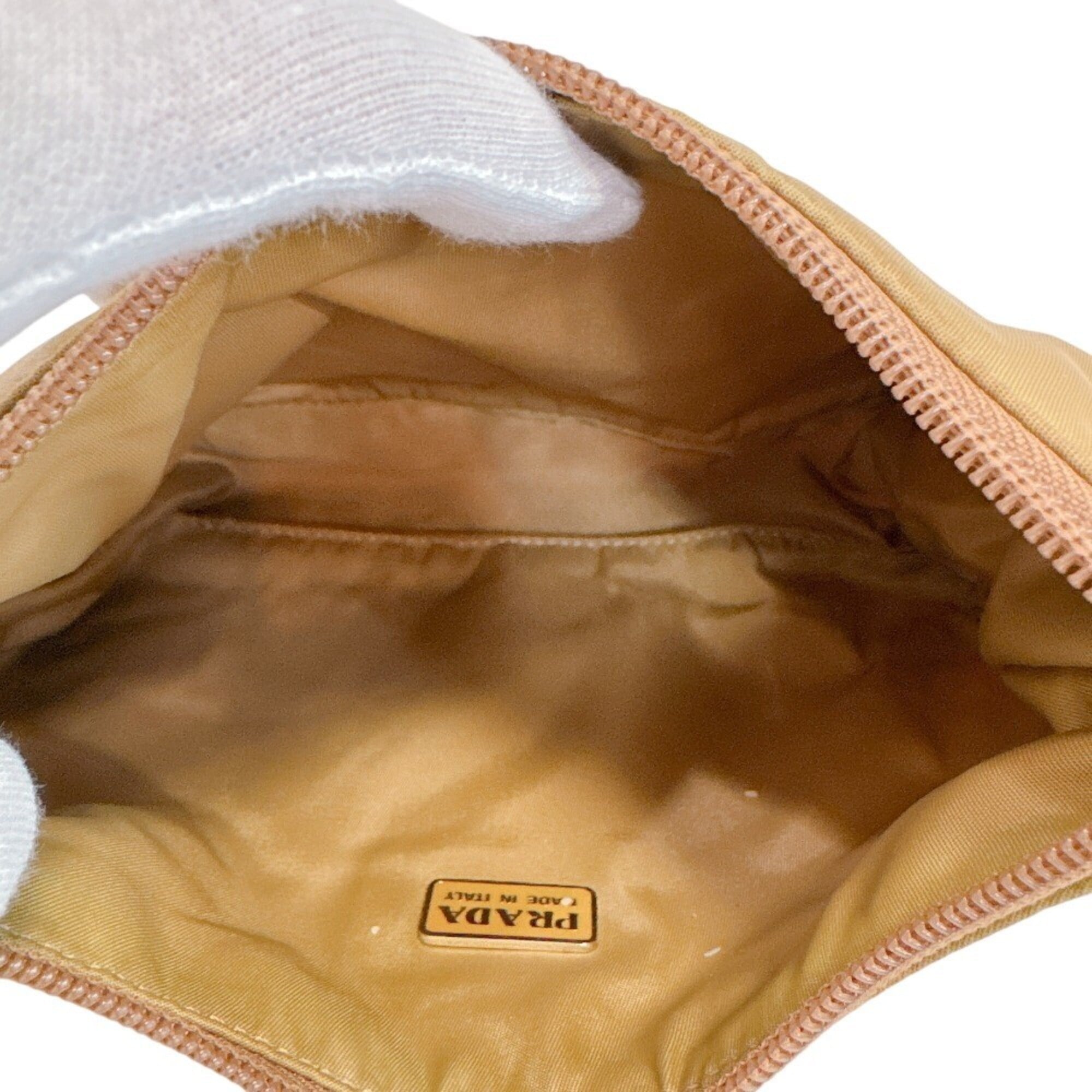 Prada Beige Nylon Pouch (Pre-Owned)