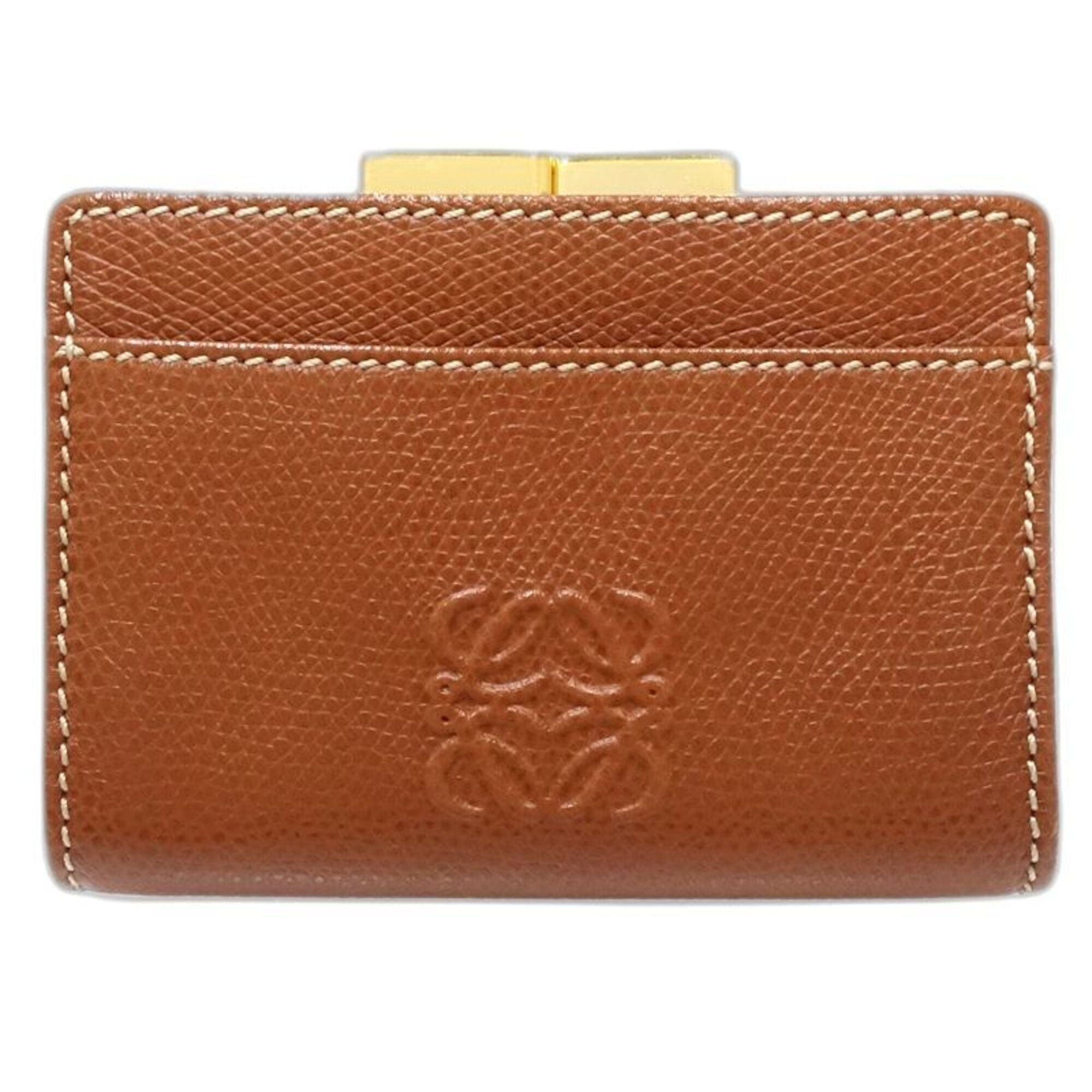 Loewe Brown Leather Coin Purse/Coin Case (Pre-Owned)