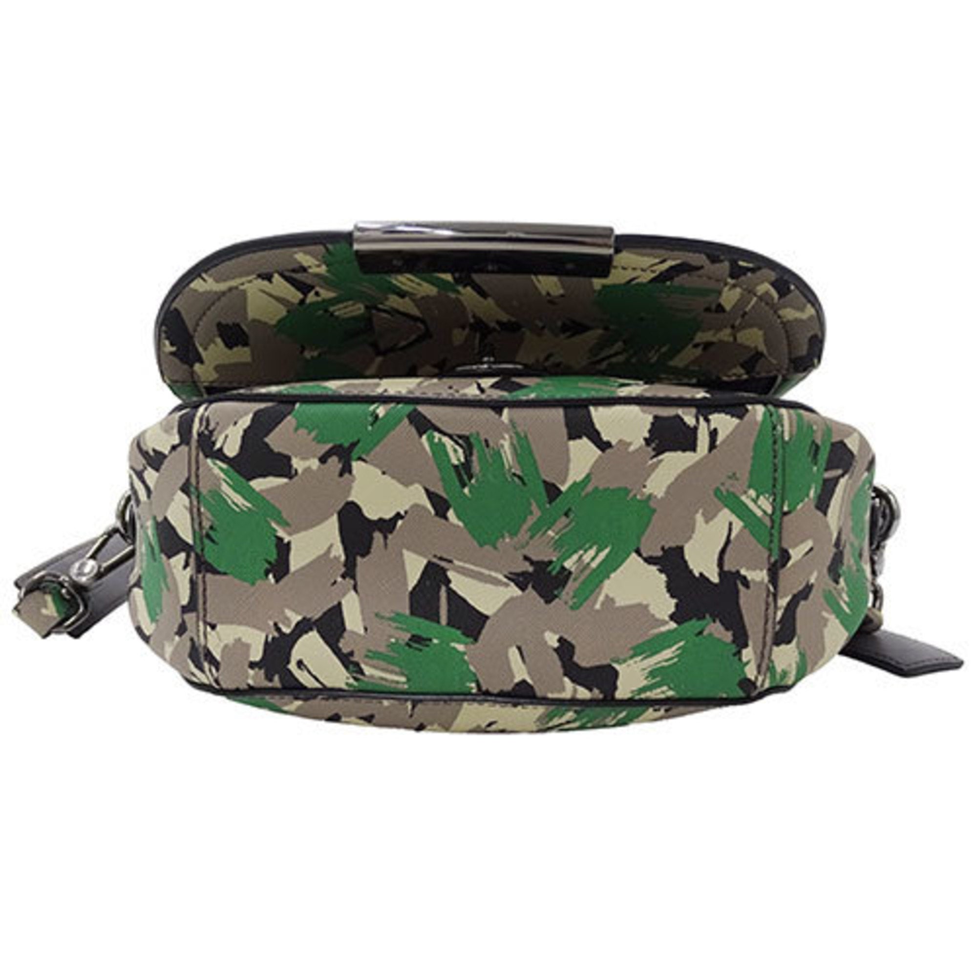 Marc By Marc Jacobs Camouflage Gray Green Pvc Shoulder Bag (Pre-Owned)