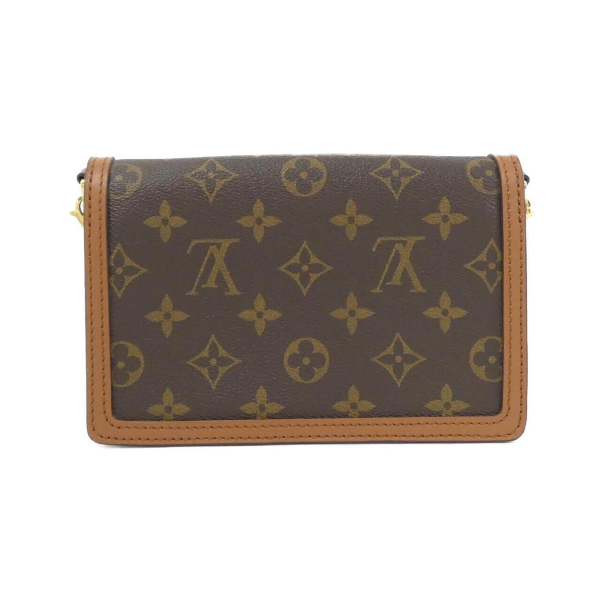 Louis Vuitton Brown Coated Canvas Chain/Shoulder Wallet (Pre-Owned)