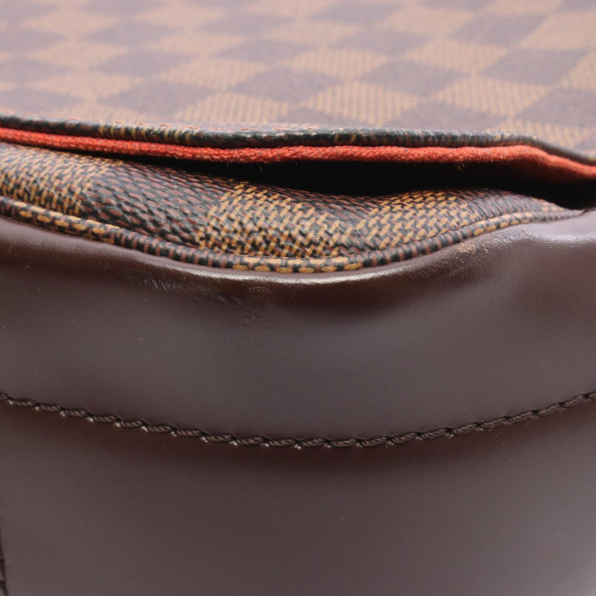 Louis Vuitton Brown Damier Canvas Coated Canvas Leather Handbag Shoulder Bag (Pre-Owned)
