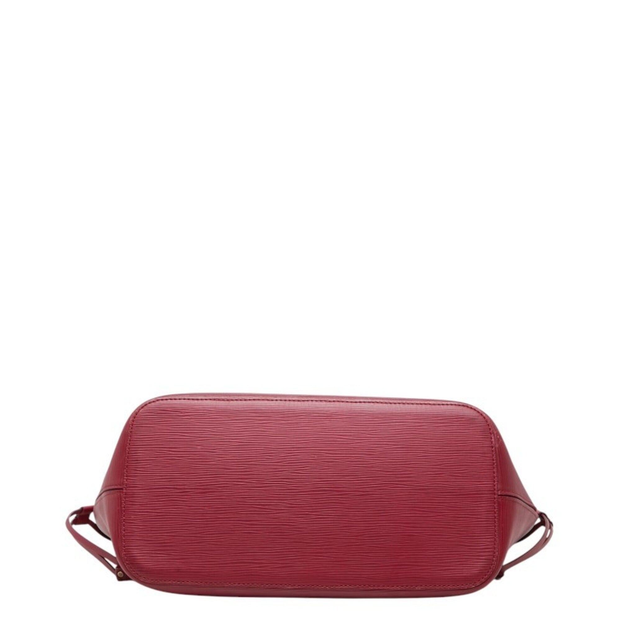 Louis Vuitton Fuchsia Red Color Leather Pouch Shoulder Bag Tote Bag (Pre-Owned)