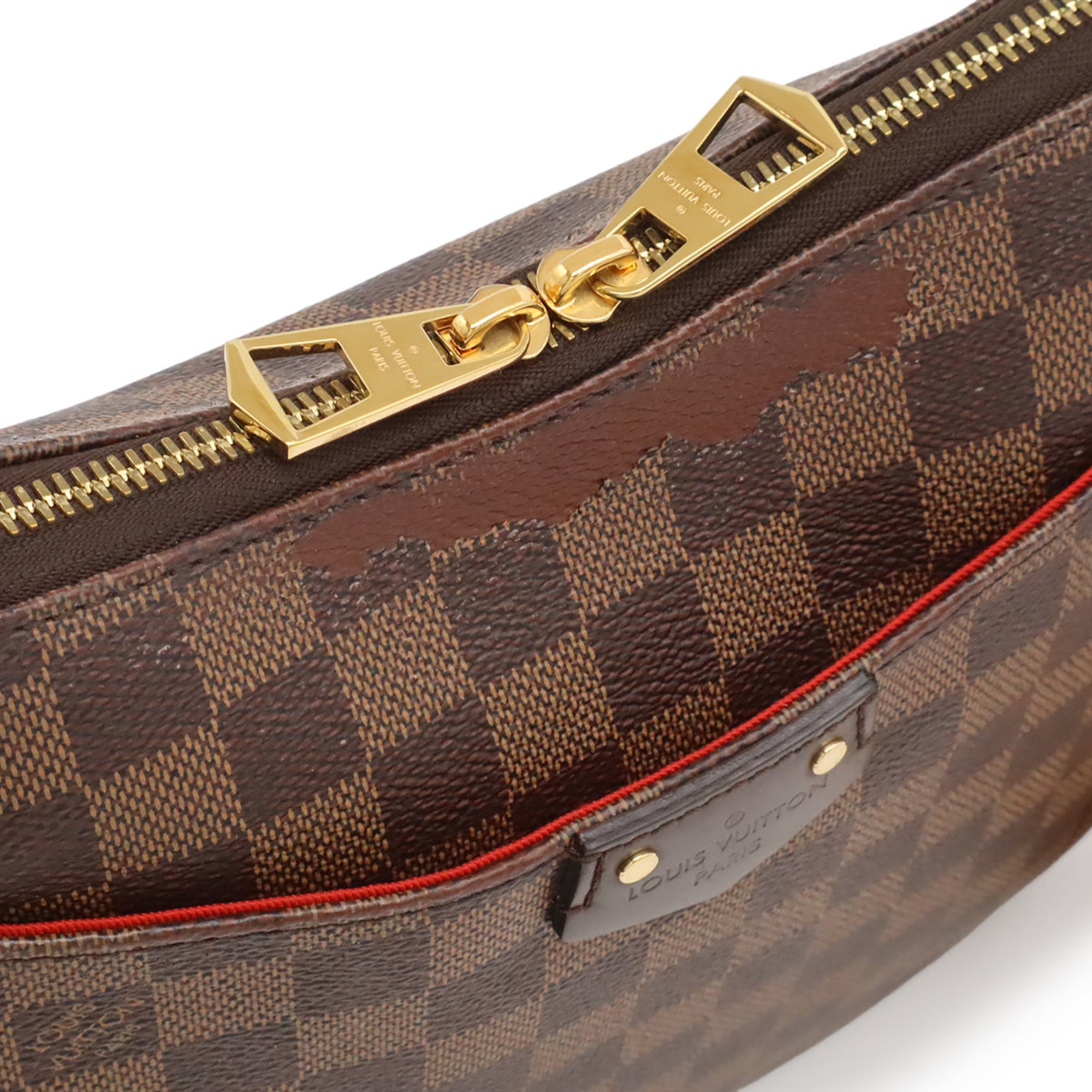 Louis Vuitton Brown Damier Canvas Red Color Pvc Damier Canvas Shoulder Bag (Pre-Owned)