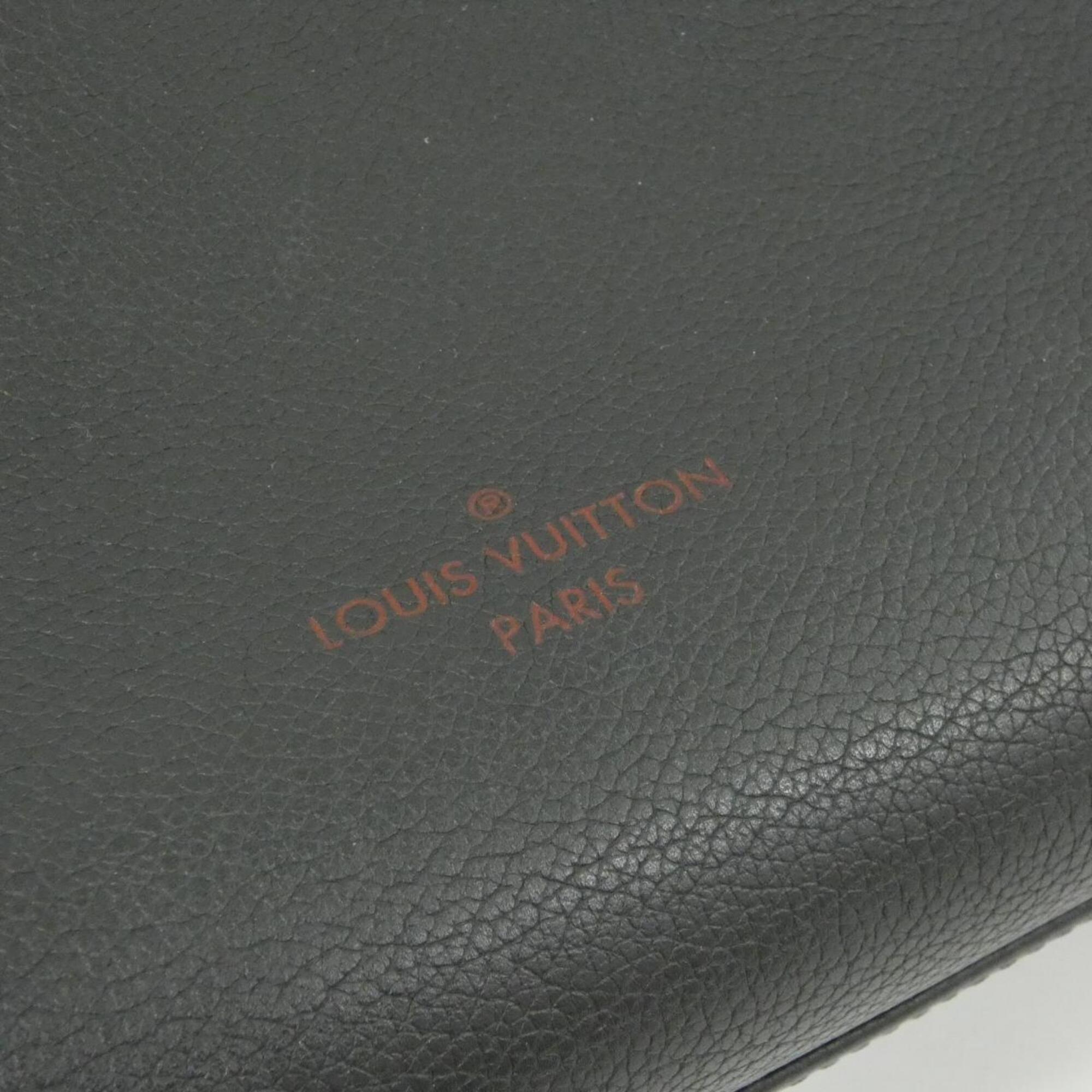 Louis Vuitton Monogram Black Leather Coated Canvas Handbag (Pre-Owned)