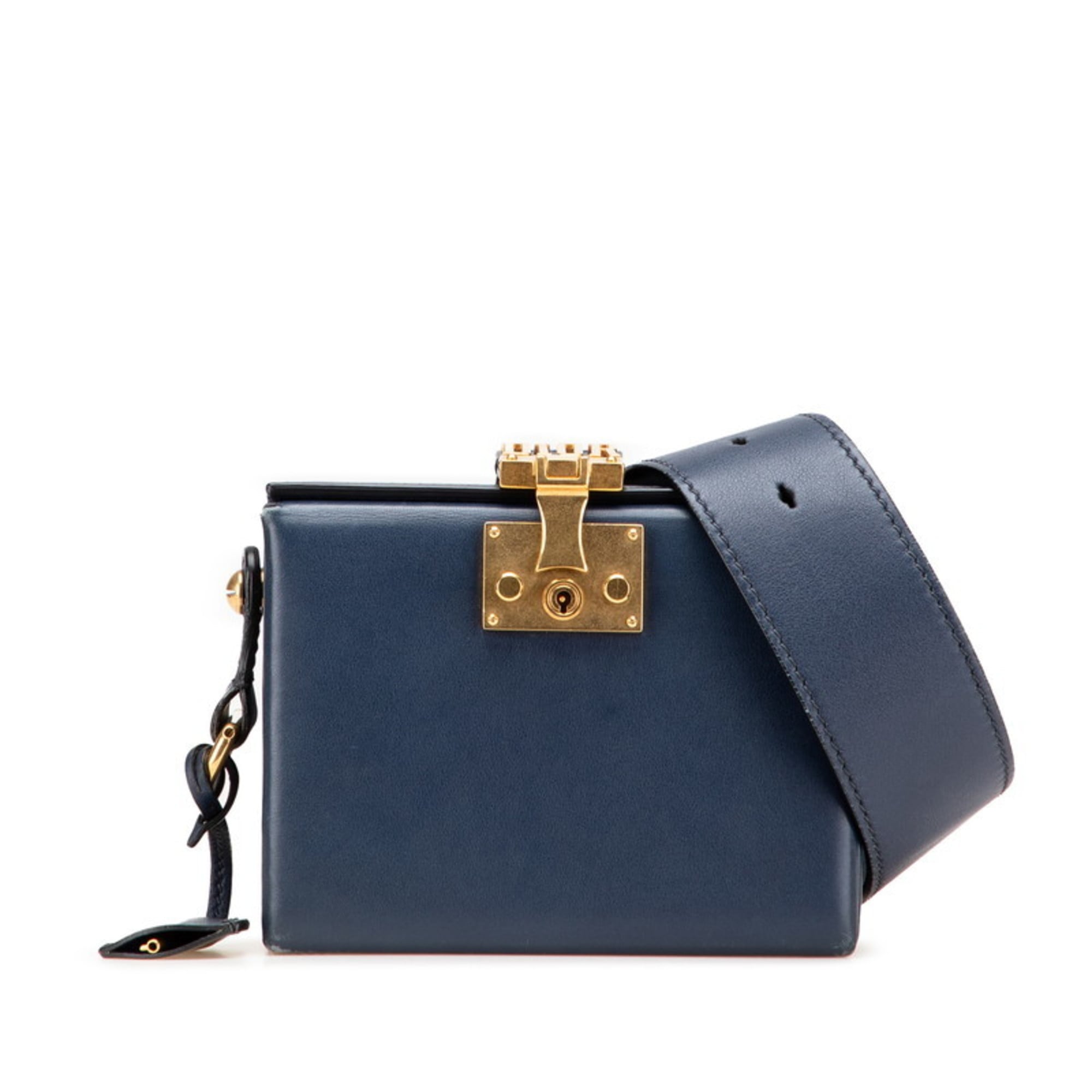 Christian Dior Navy Leather Shoulder Bag (Pre-Owned)