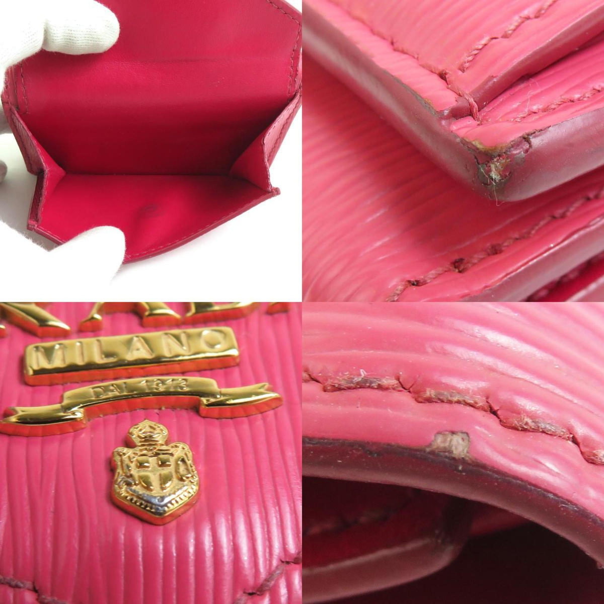 Prada Pink Leather Wallet (Tri-Fold) (Pre-Owned)