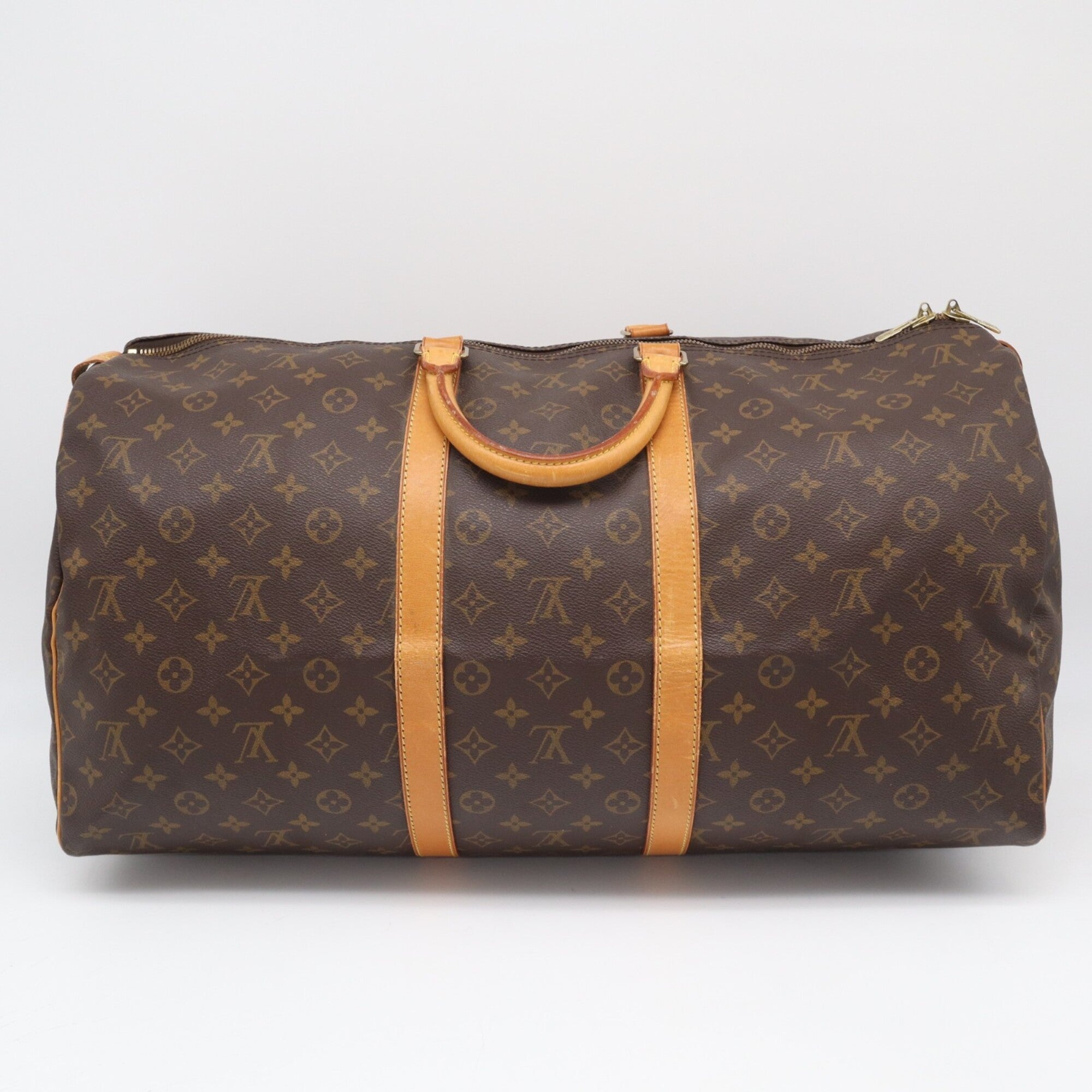 Louis Vuitton Monogram Beige Brown Monogram Boston Bag (Pre-Owned)