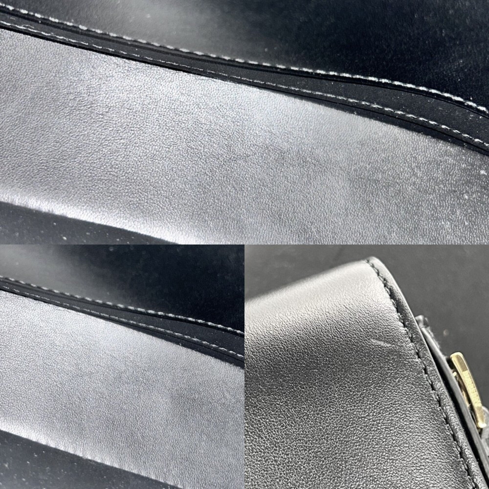 Burberry Black Leather Shoulder Bag (Pre-Owned)
