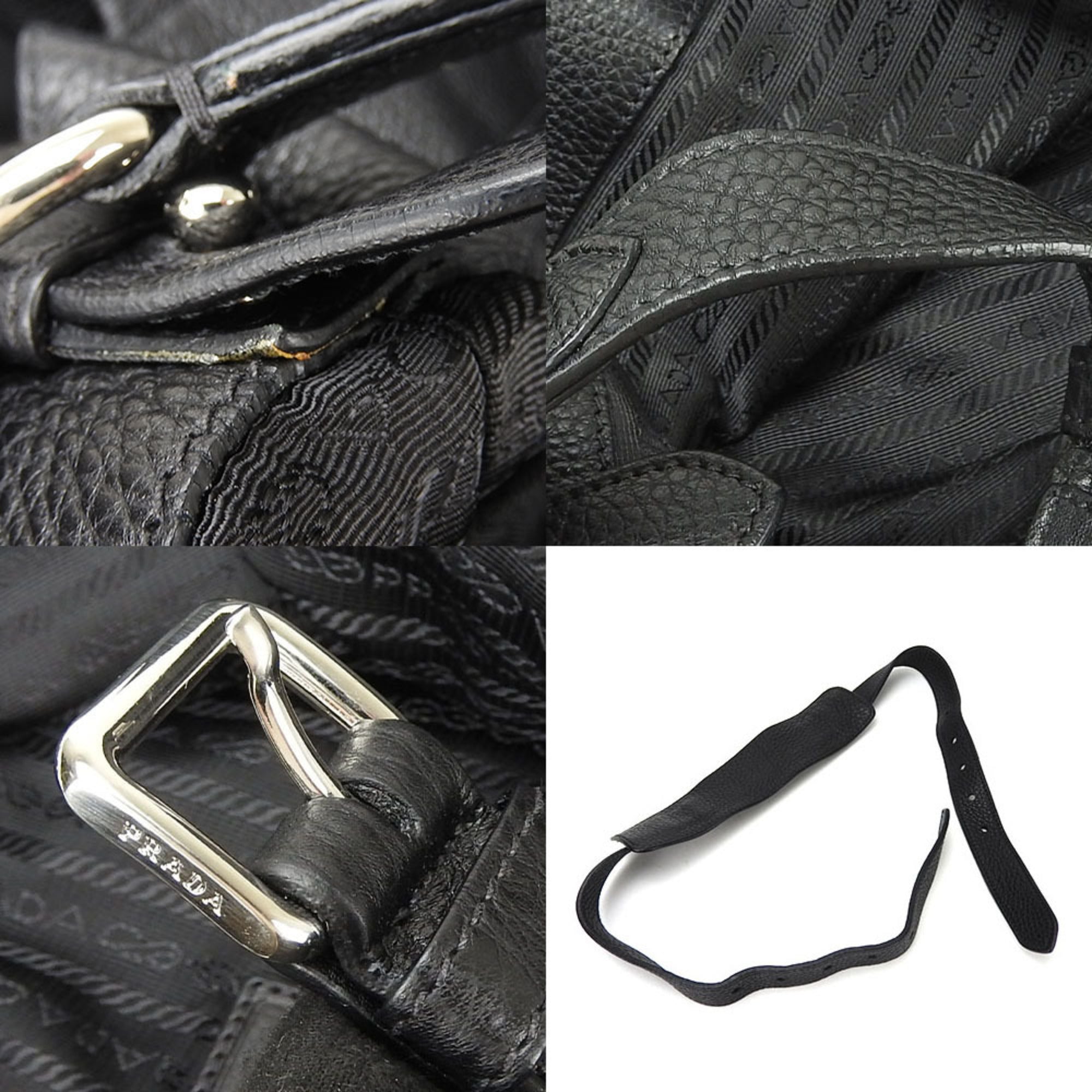 Prada Black Nero Tessuto Shoulder Bag Tote Bag (Pre-Owned)