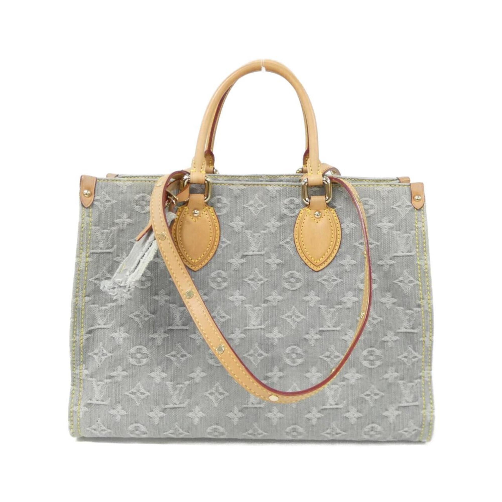 Louis Vuitton Gray Denim Canvas Handbag (Pre-Owned)