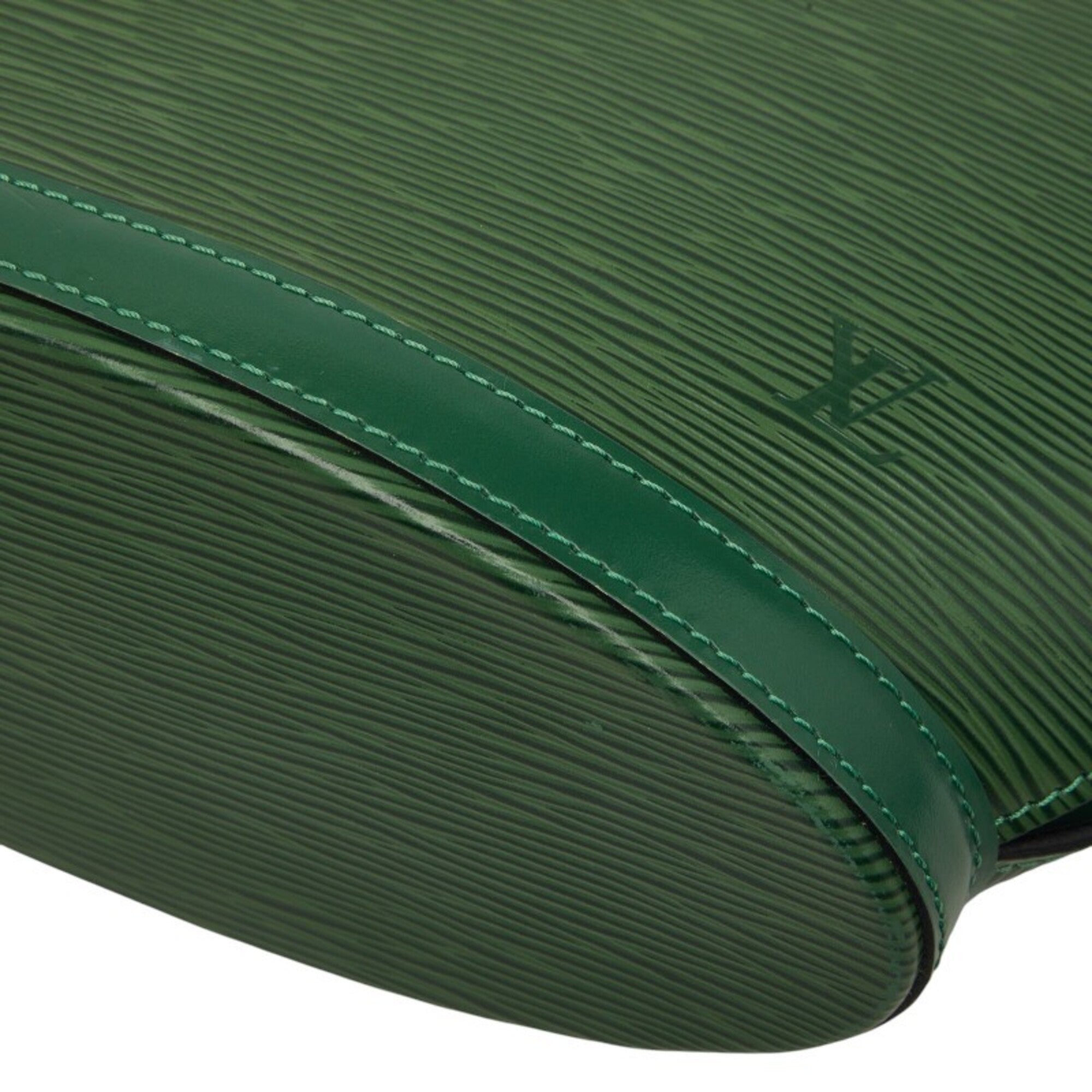 Louis Vuitton Borneo Green Leather Handbag (Pre-Owned)