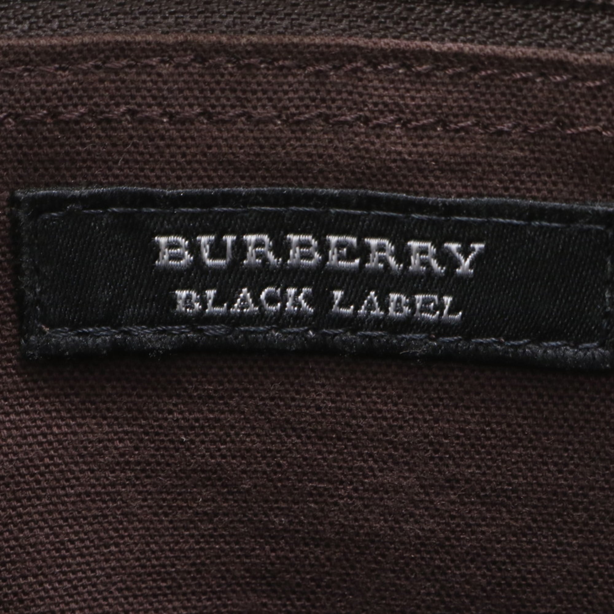 Burberry Beige Brown Leather Canvas Shoulder Bag (Pre-Owned)