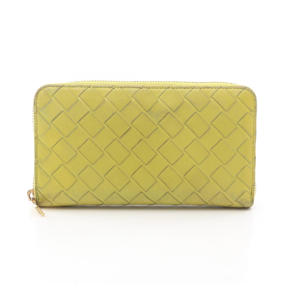 Bottega Veneta Green Leather Long Wallet (Bi-Fold) (Pre-Owned)