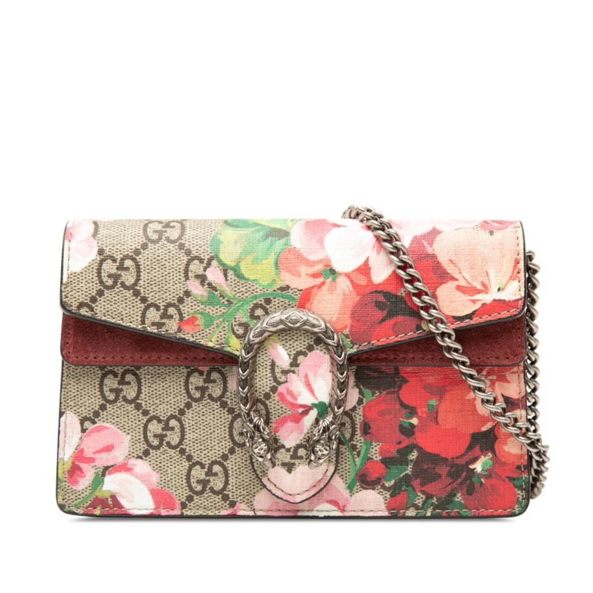 Gucci Beige Multi-Color Pvc Suede Leather Shoulder Bag (Pre-Owned)
