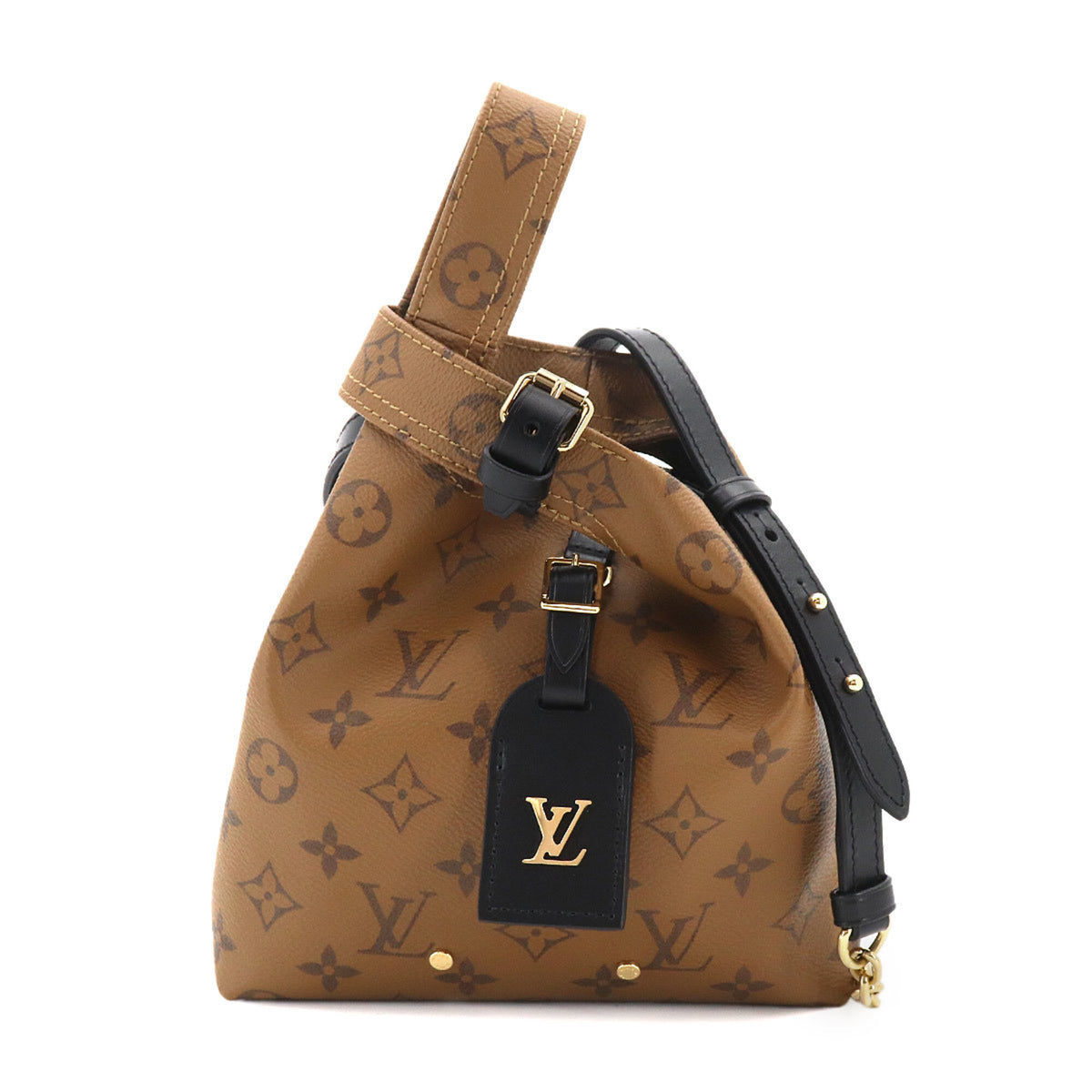 Louis Vuitton Brown Monogram Reverse Monogram Reverse Leather Handbag (Pre-Owned)