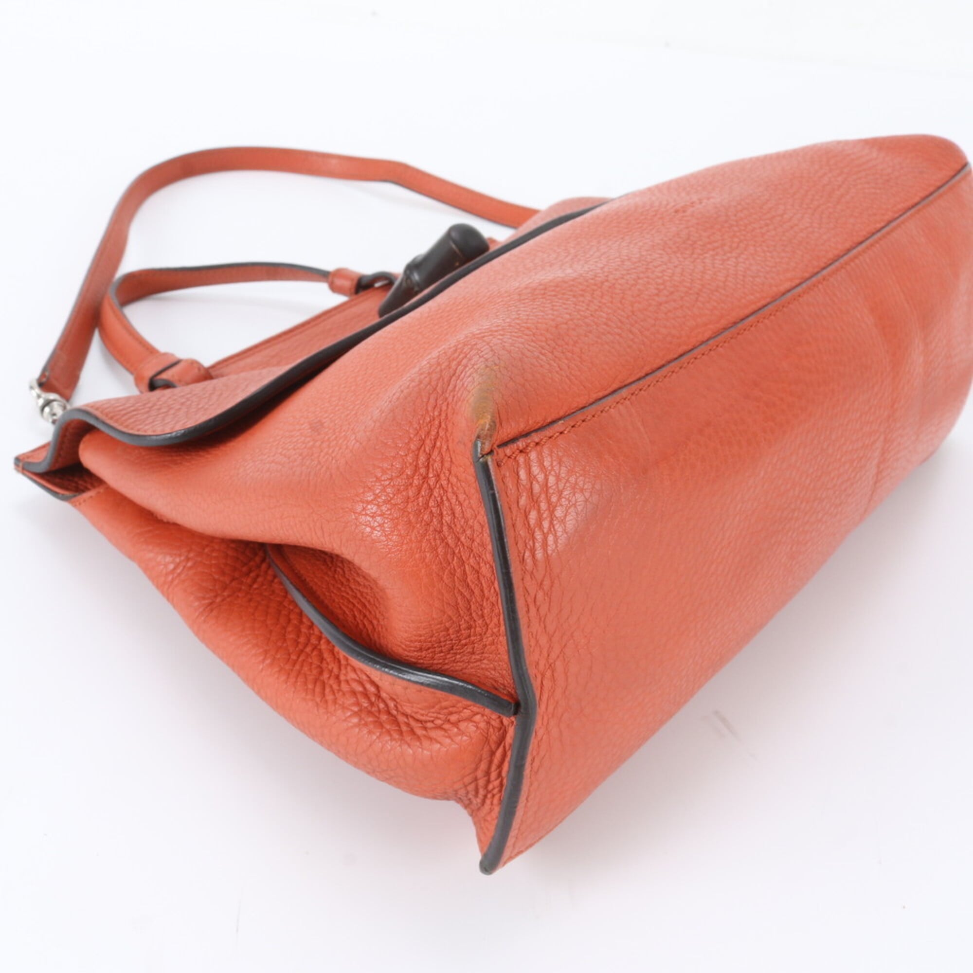 Gucci Orange Leather Crossbody Bag Handbag Shoulder Bag (Pre-Owned)