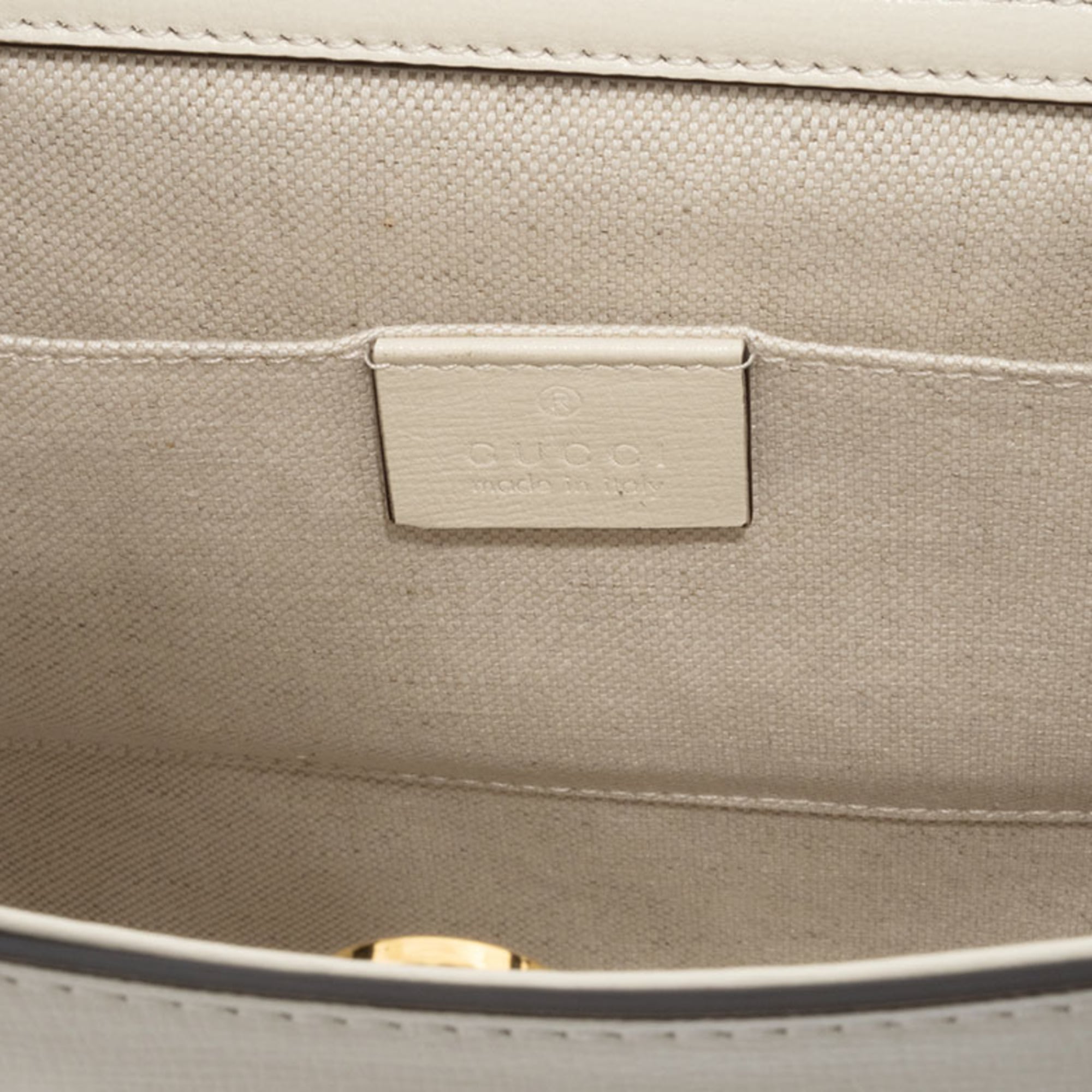 Gucci Green White Yellow Leather Handbag (Pre-Owned)