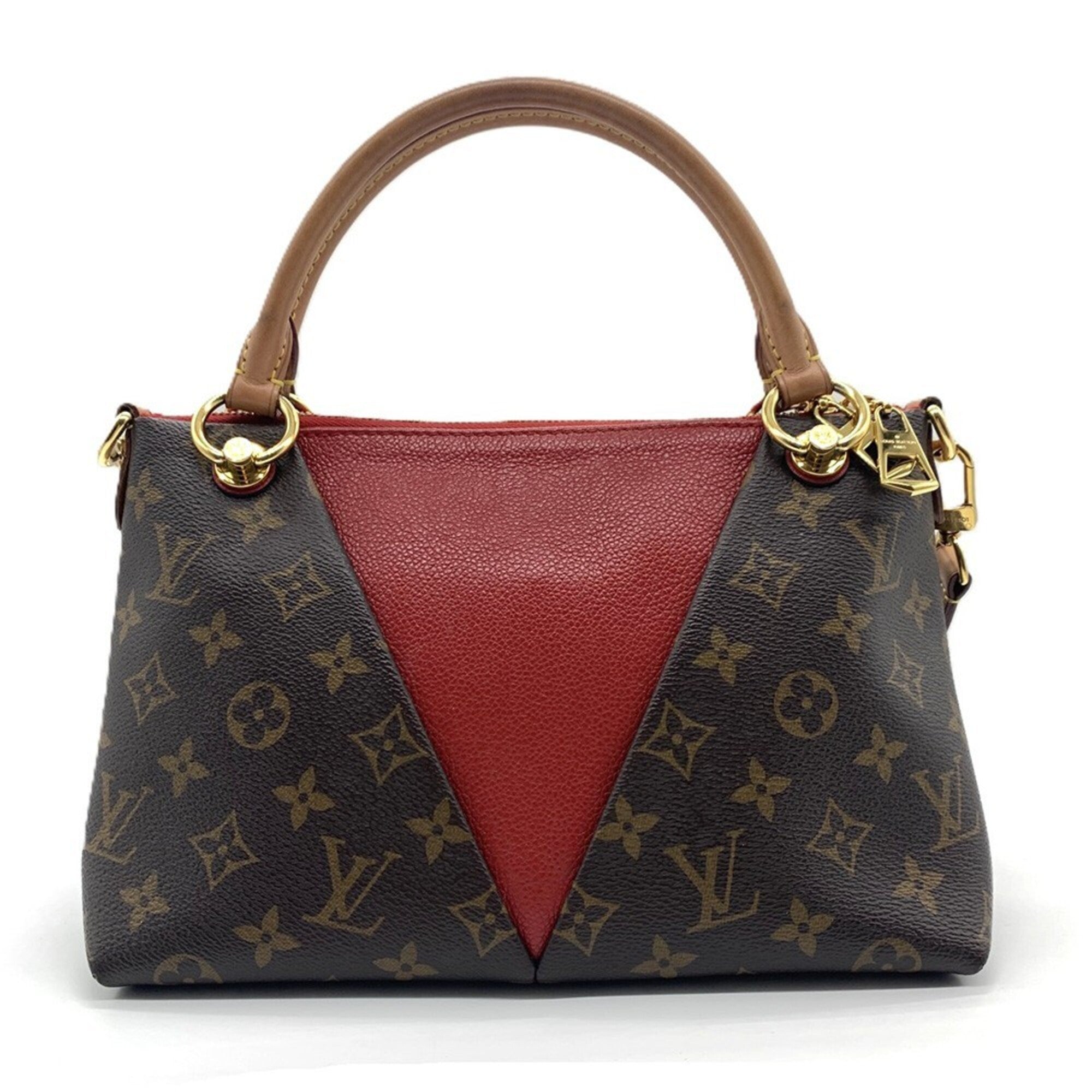 Louis Vuitton Brown Cerise Monogram Red Color Monogram Leather Handbag (Pre-Owned)