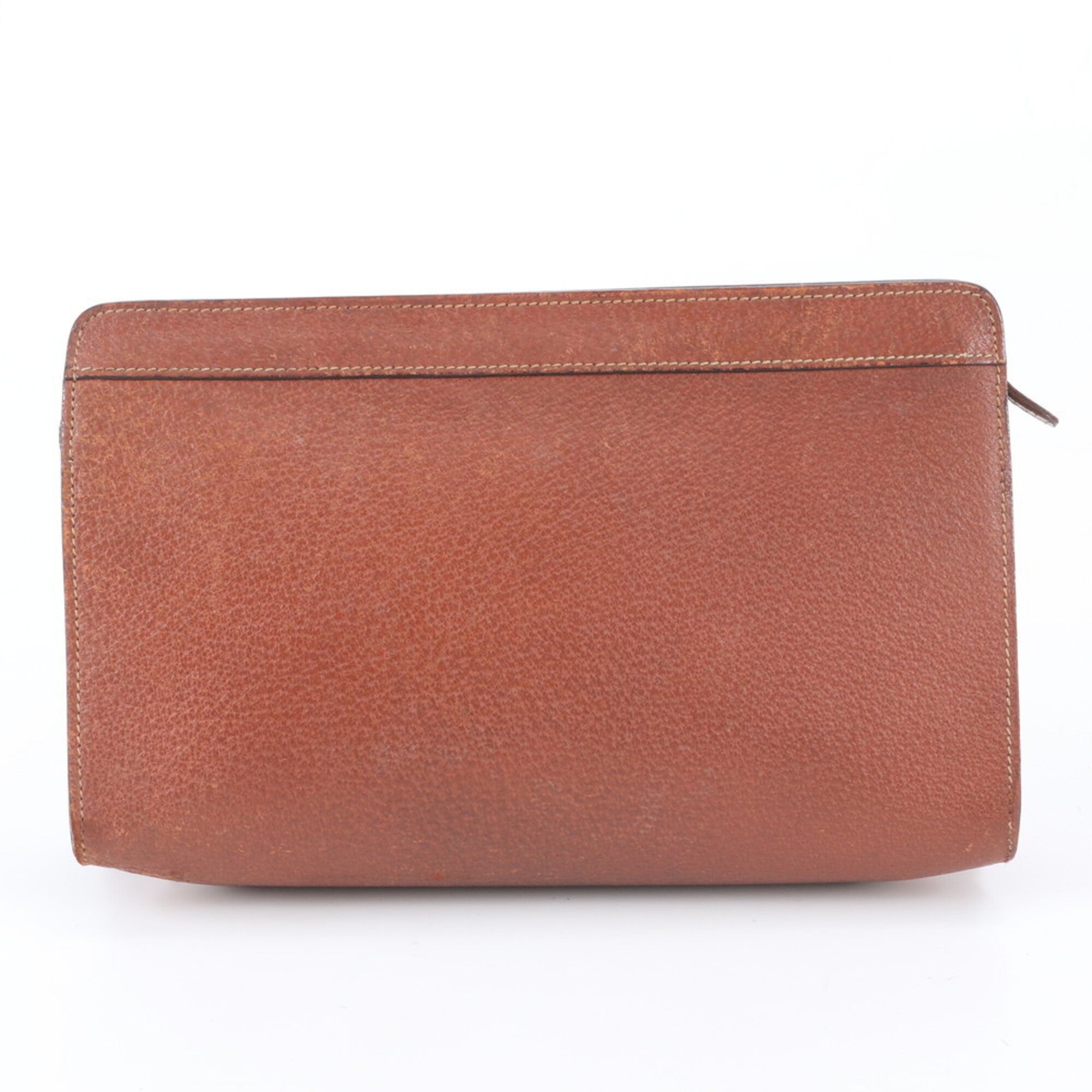 Gucci Brown Leather Clutch Bag Pouch (Pre-Owned)