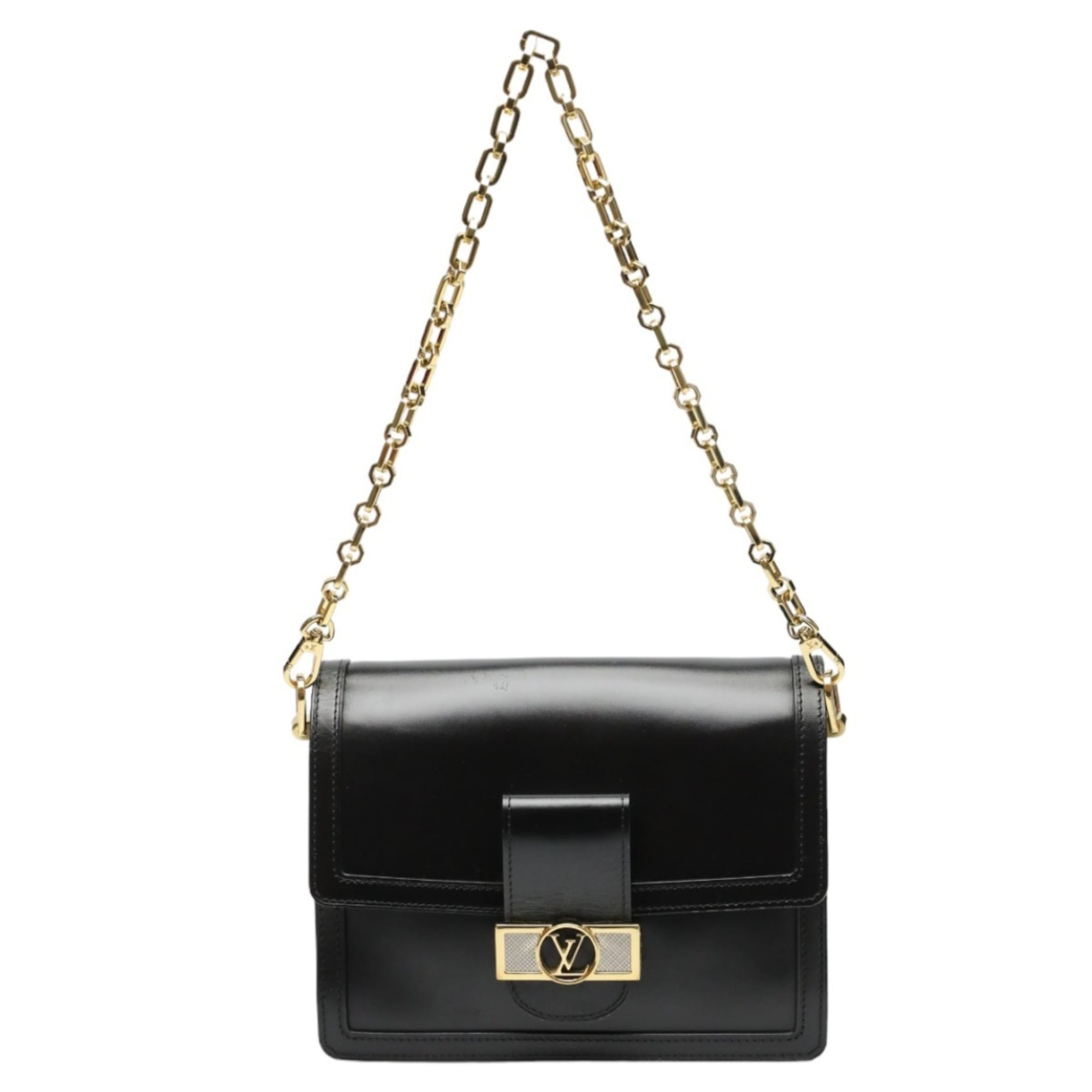 Louis Vuitton Black Noir Leather Shoulder Bag (Pre-Owned)