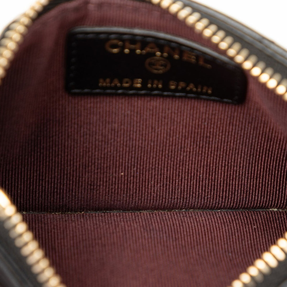 Chanel Black Leather Coin Purse/Coin Case (Pre-Owned)