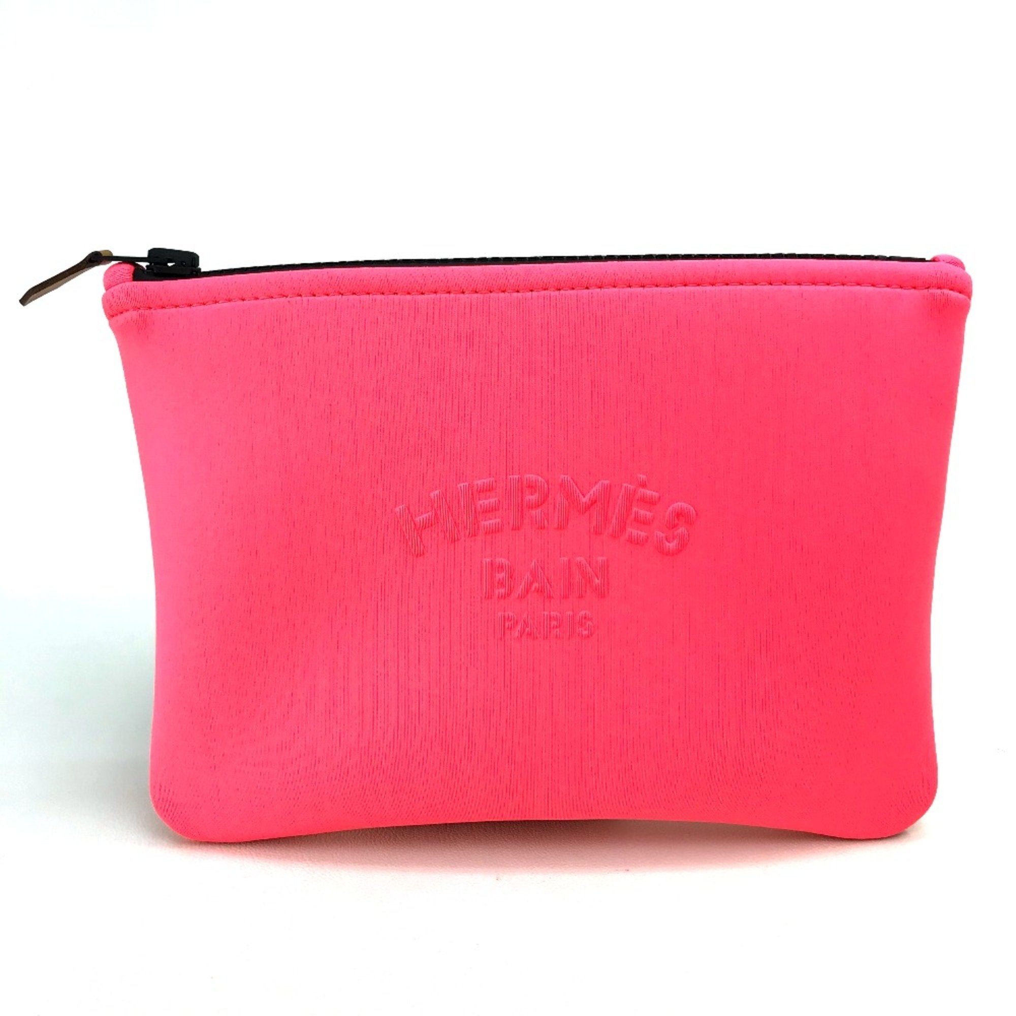 Hermes Pink Polyamide Pouch (Pre-Owned)