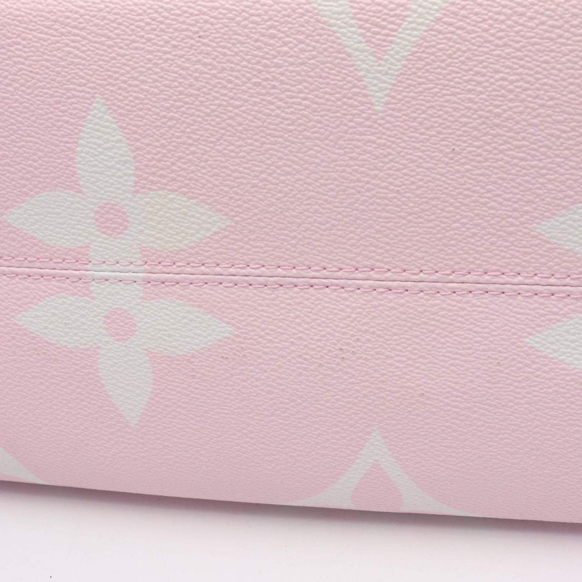 Louis Vuitton Multi-Color Pink Coated Canvas Leather Handbag Shoulder Bag (Pre-Owned)