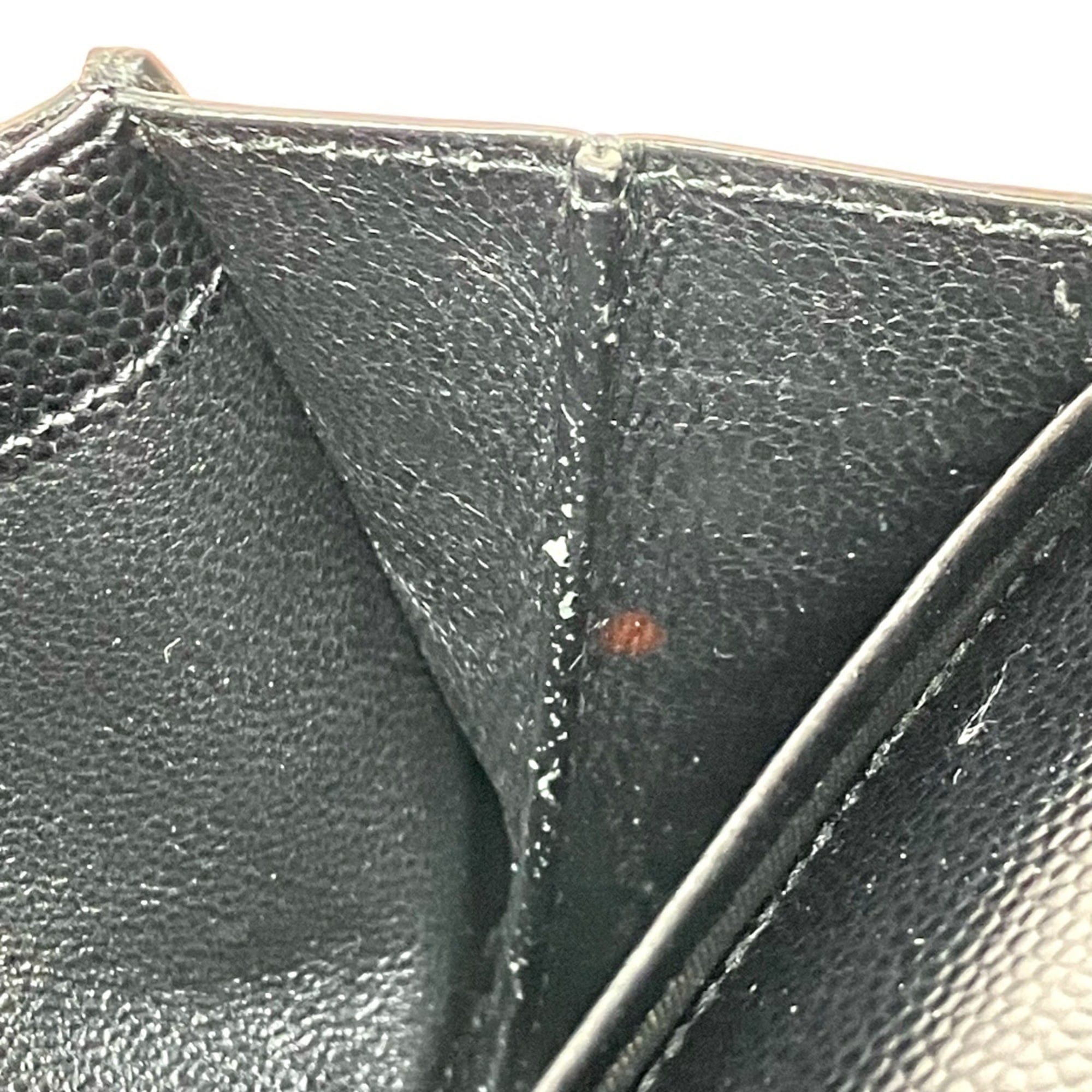 Saint Laurent Black Leather Long Wallet (Bi-Fold) (Pre-Owned)