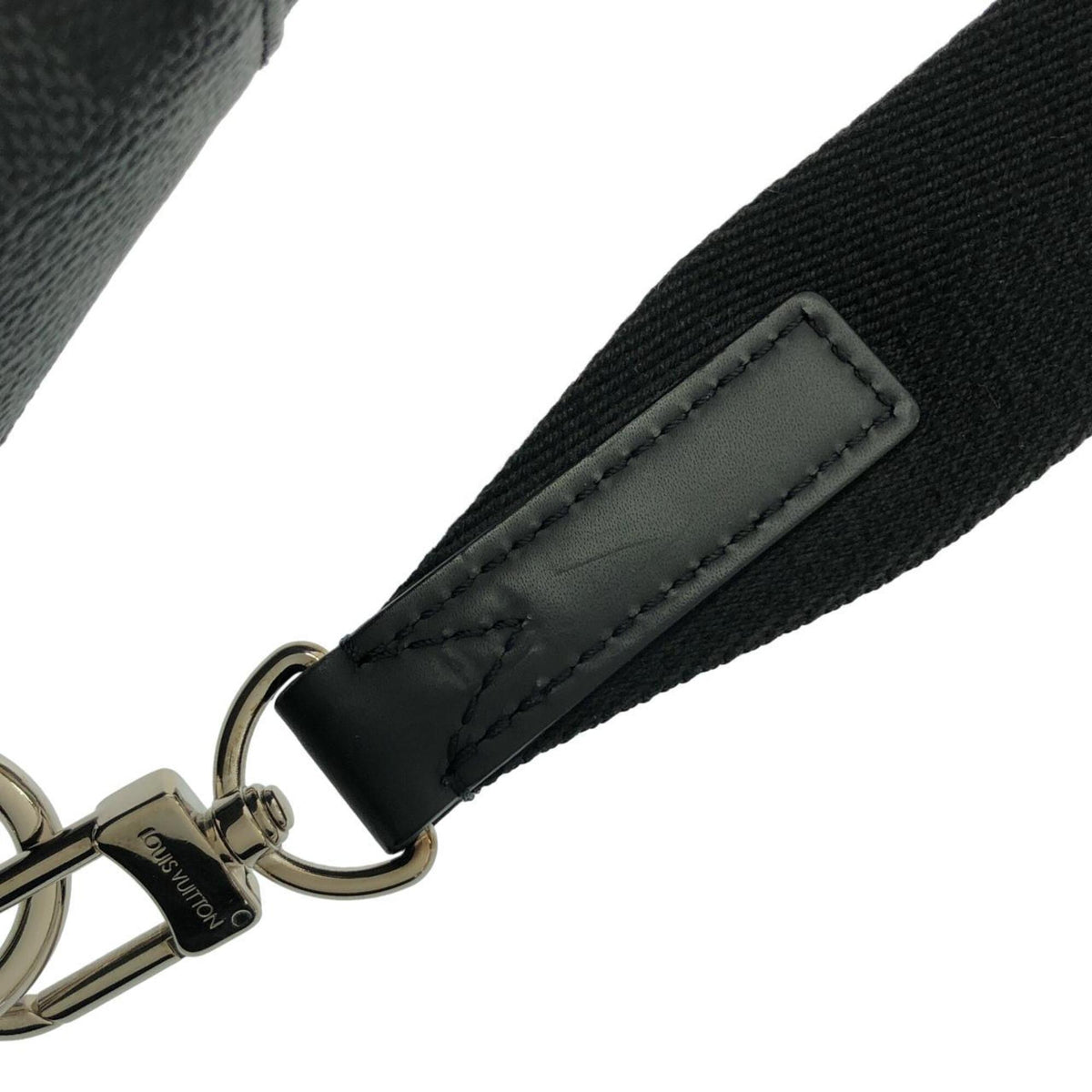 Louis Vuitton Dark Gray Graphite Coated Canvas Shoulder Bag (Pre-Owned)