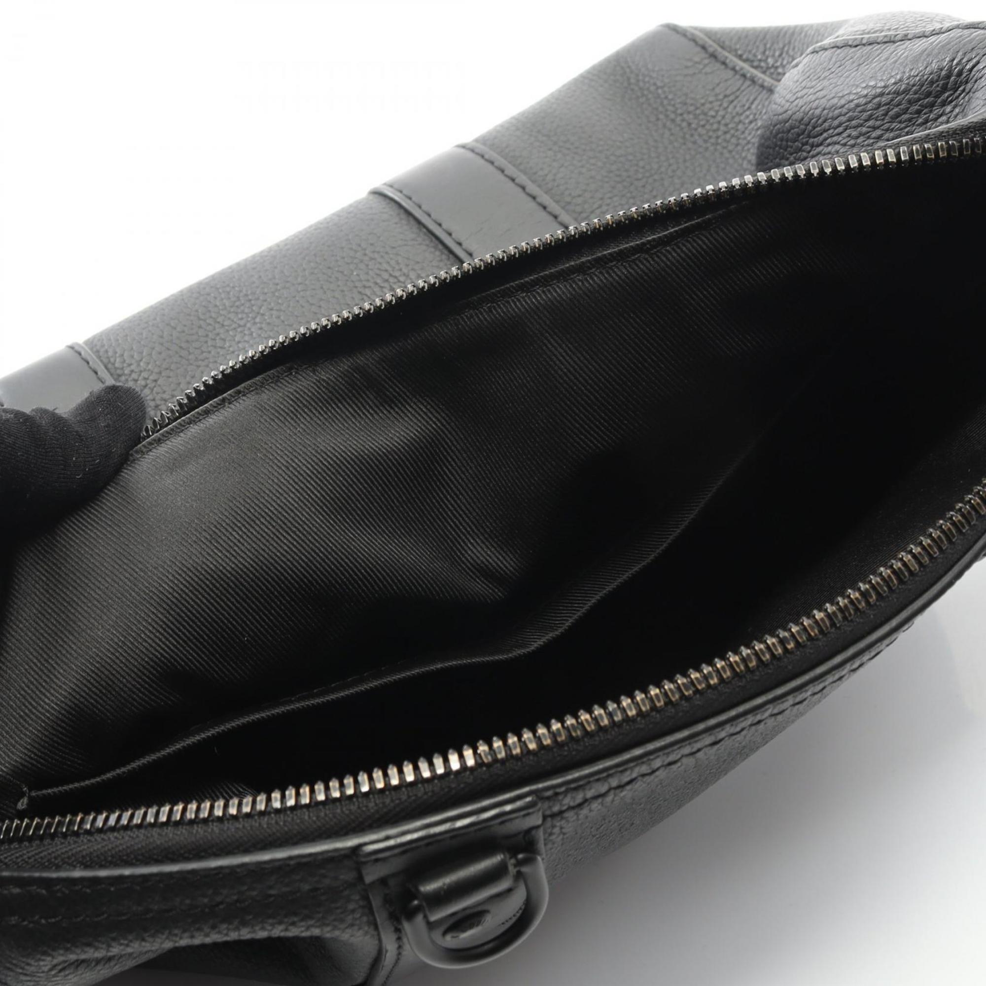 Louis Vuitton Black Leather Shoulder Bag (Pre-Owned)