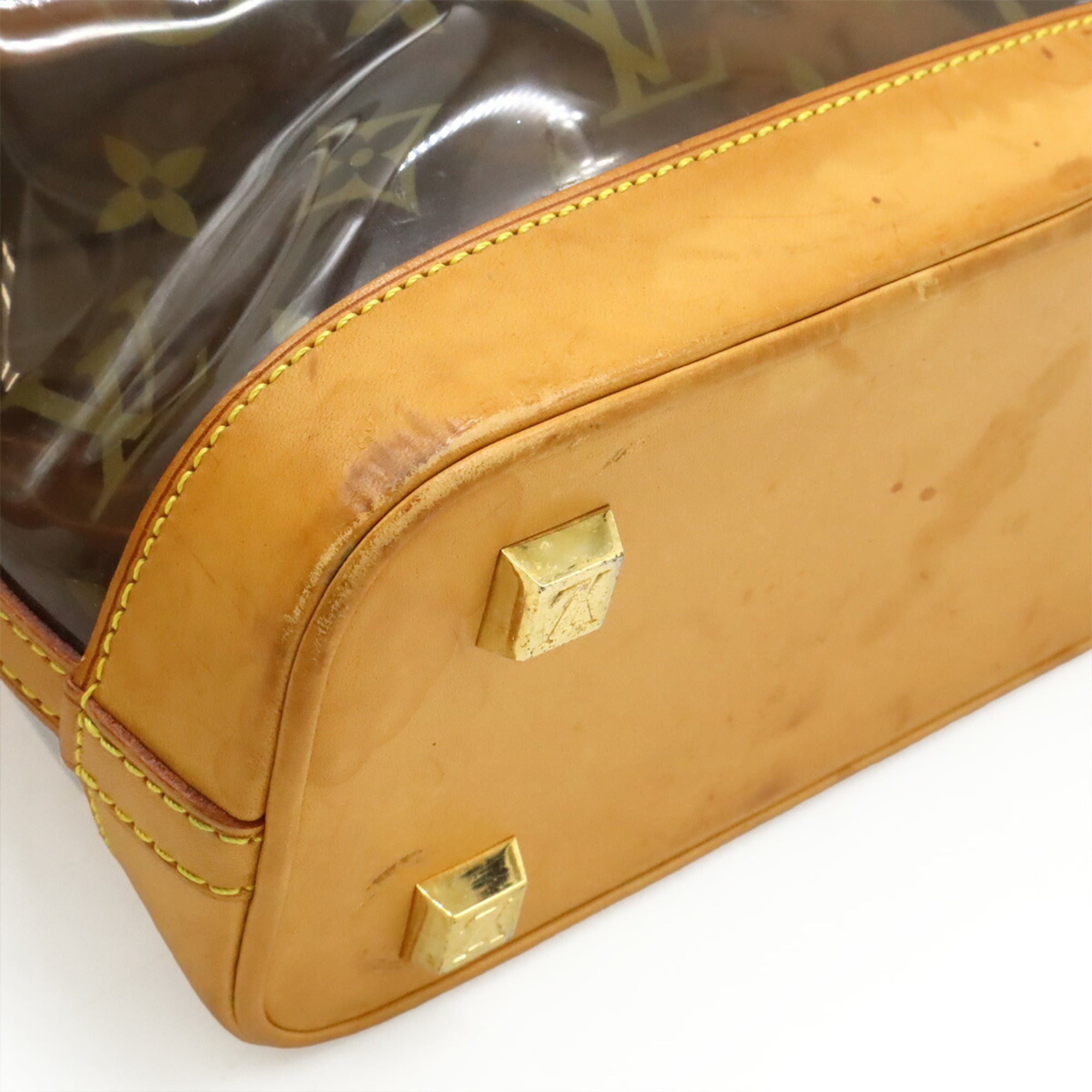 Louis Vuitton Brown Clear Monogram Vinyl Vinyl Pouch Tote Bag (Pre-Owned)