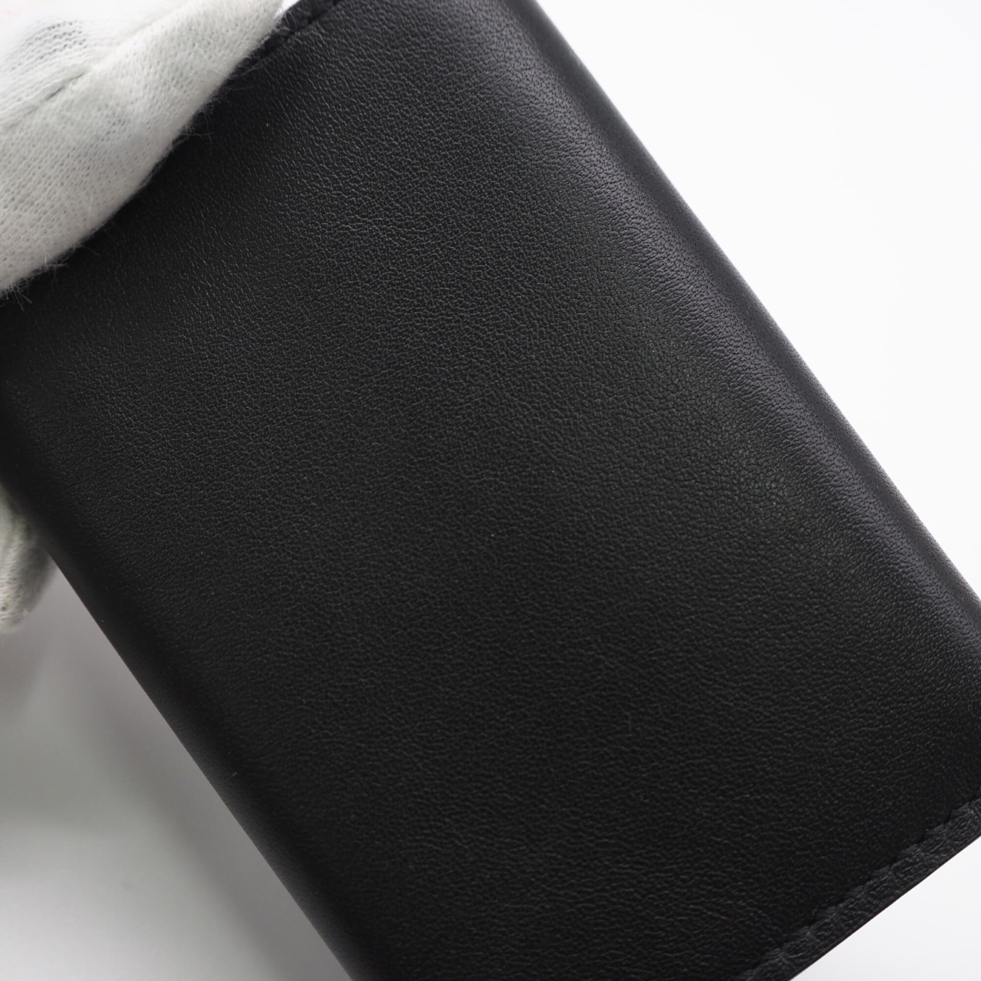 Louis Vuitton Black Leather Wallet (Tri-Fold) (Pre-Owned)