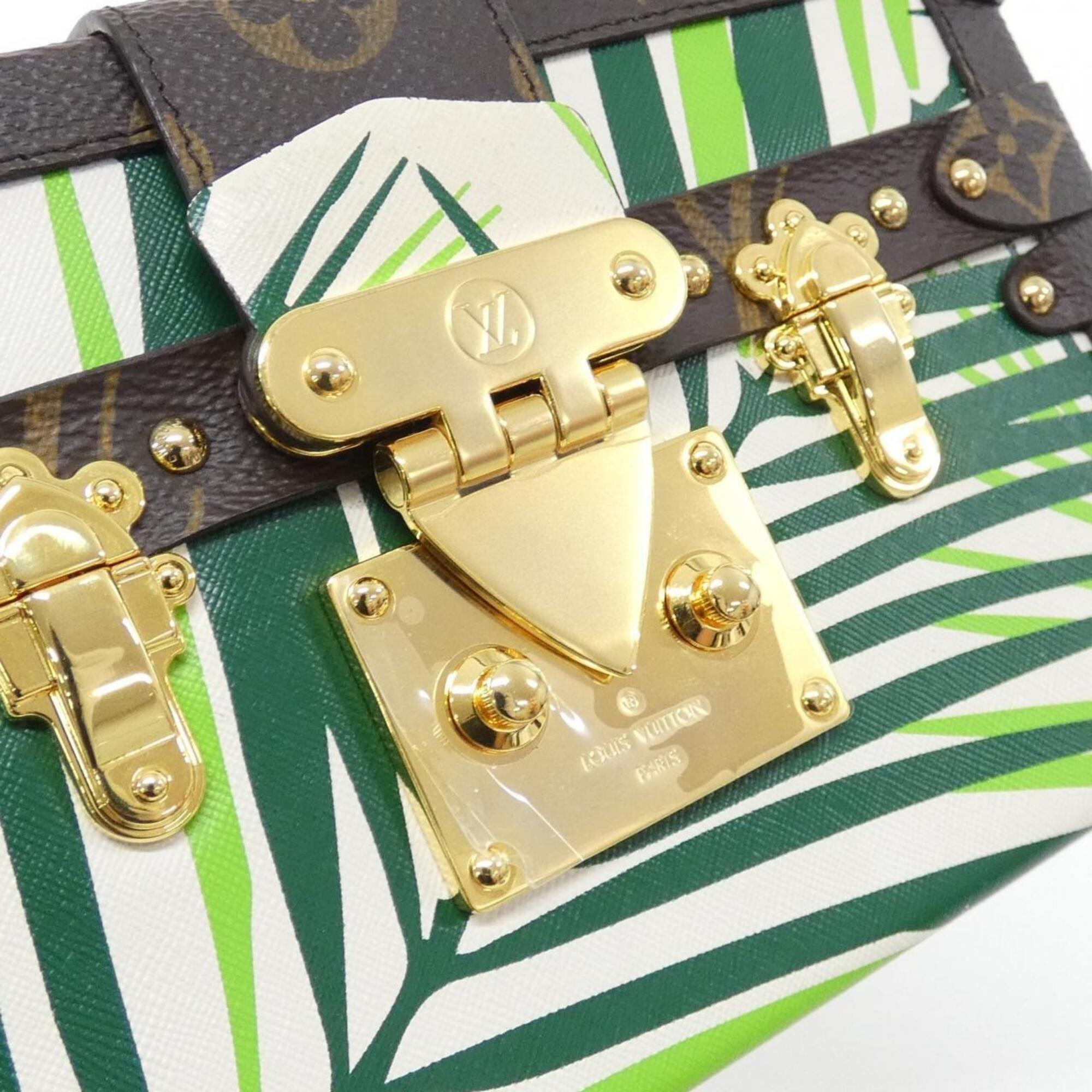 Louis Vuitton Brown Green Vert Coated Canvas Shoulder Bag (Pre-Owned)