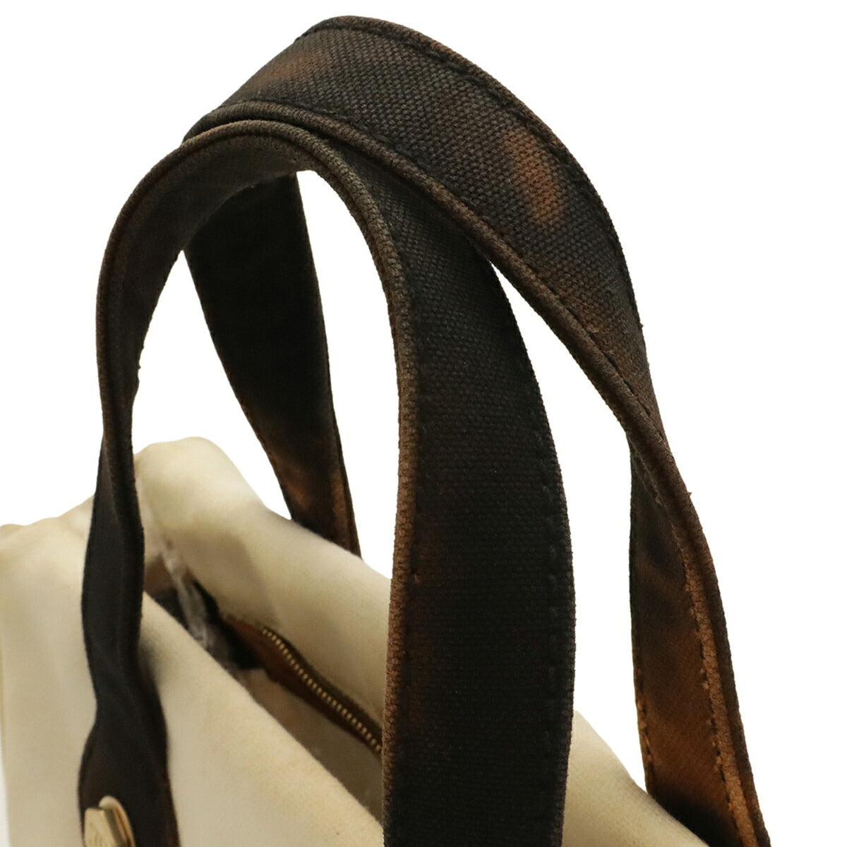 Chanel Black Ivory White Yellow Canvas Handbag Tote Bag (Pre-Owned)