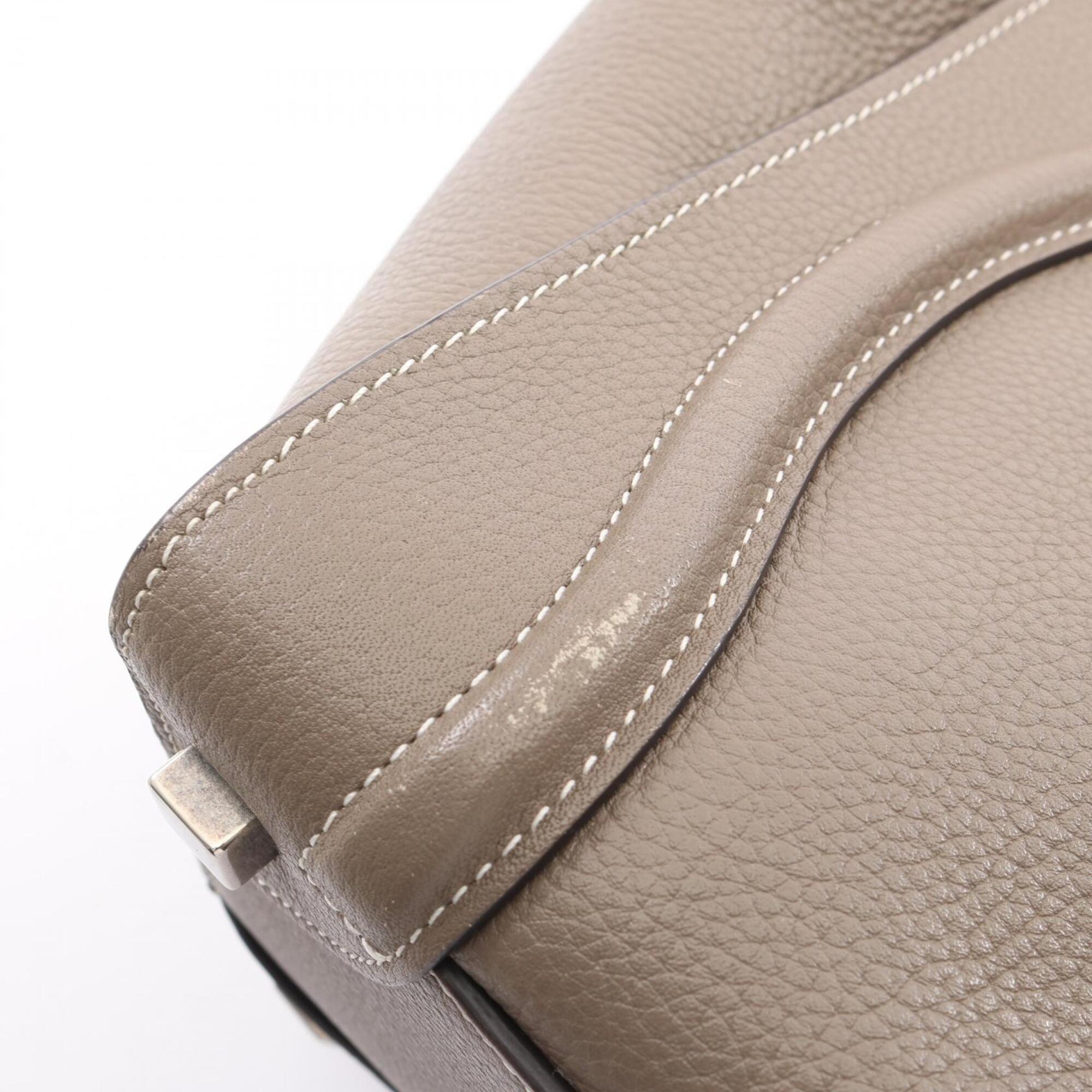 Celine Beige Leather Handbag Tote Bag (Pre-Owned)