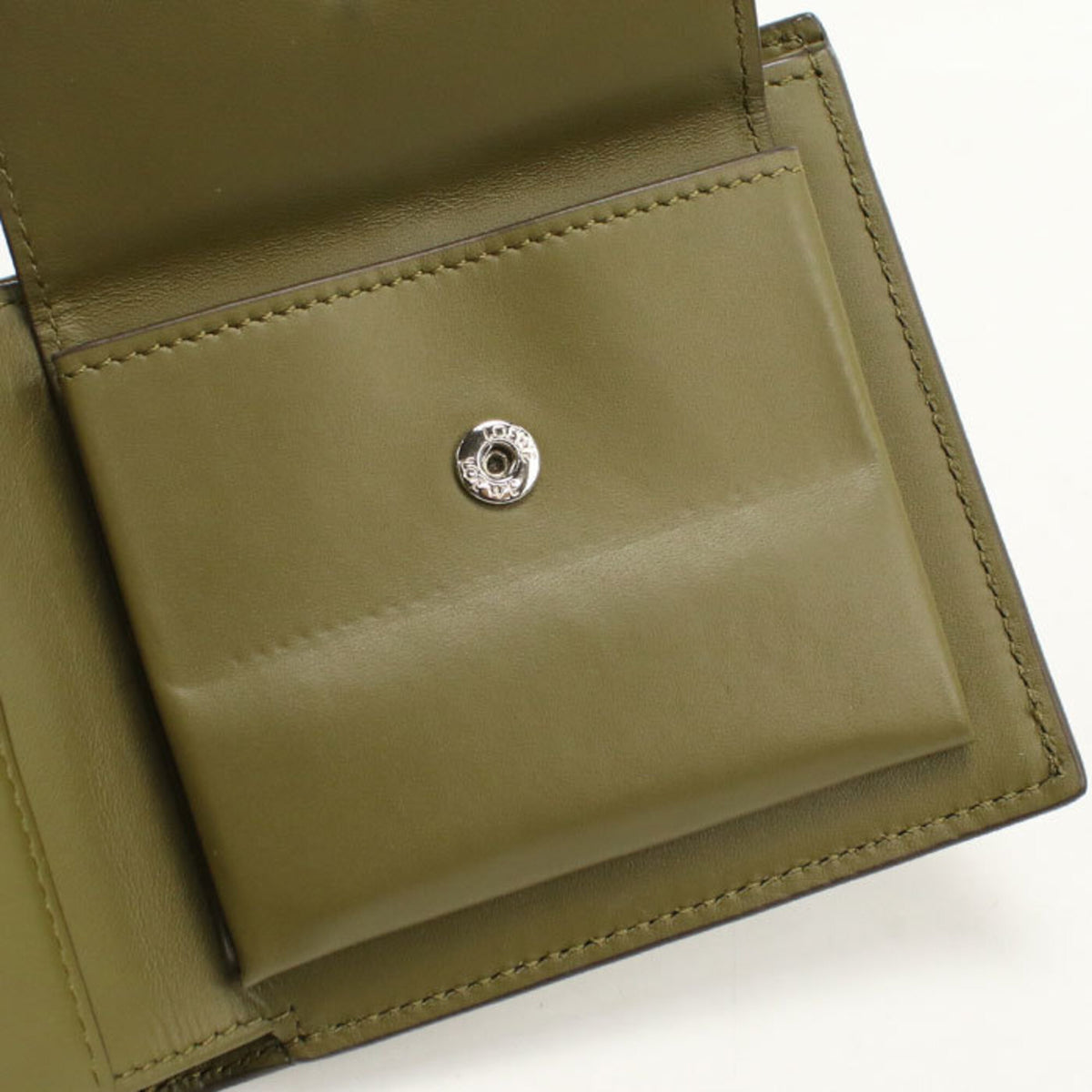 Loewe Khaki Leather Wallet (Bi-Fold) (Pre-Owned)