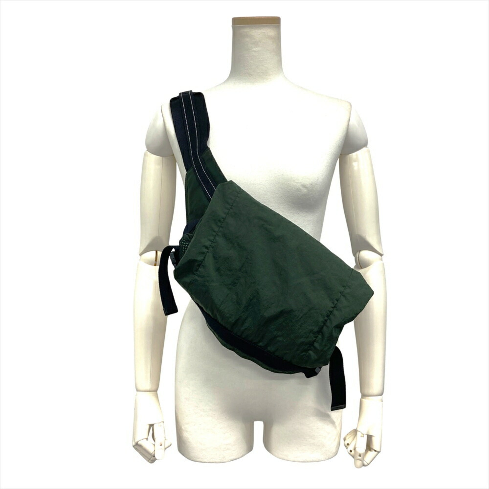 Bottega Veneta Green Nylon Fanny Pack Sling Bag (Pre-Owned)