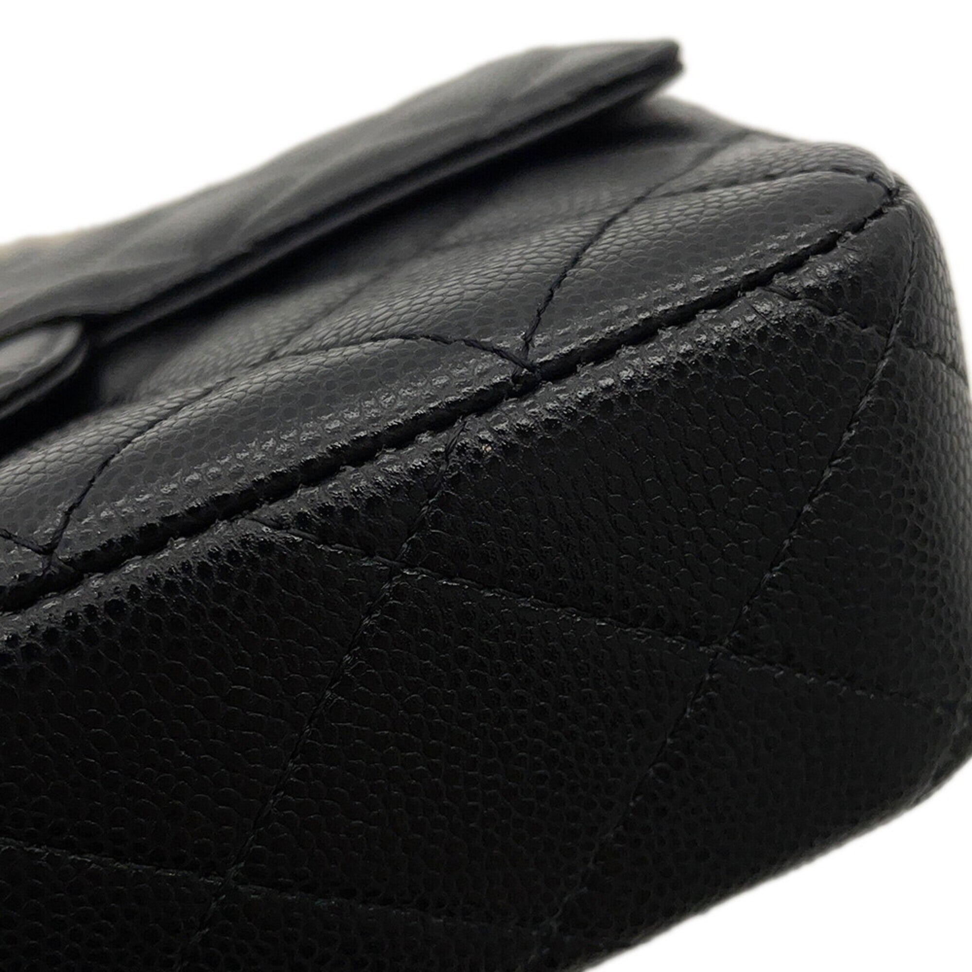 Chanel Matelasse Black Grained Calfskin Handbag Shoulder Bag (Pre-Owned)