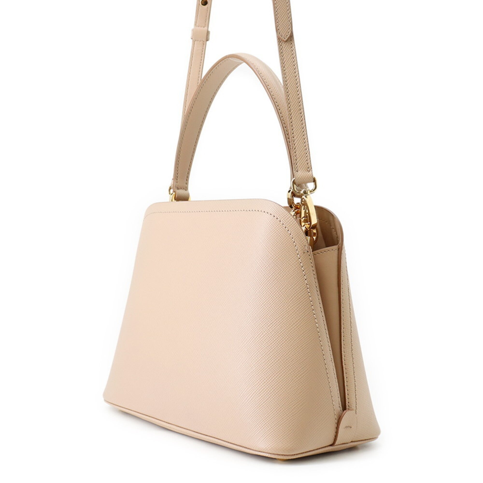 Prada Beige Leather Handbag (Pre-Owned)