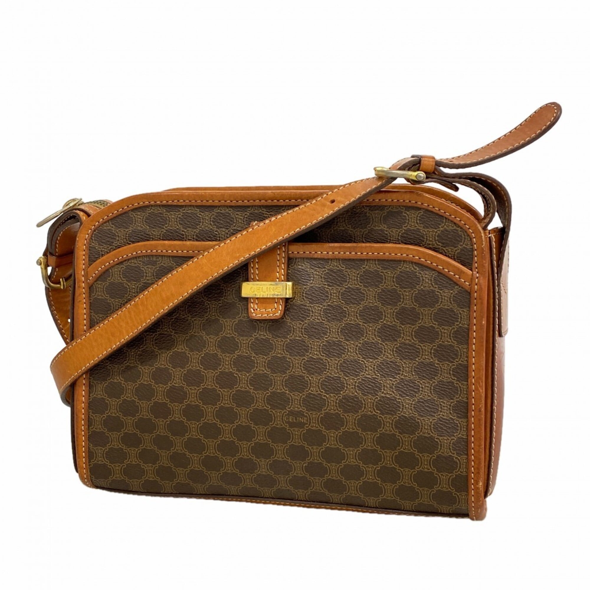Celine Brown Pvc Shoulder Bag (Pre-Owned)