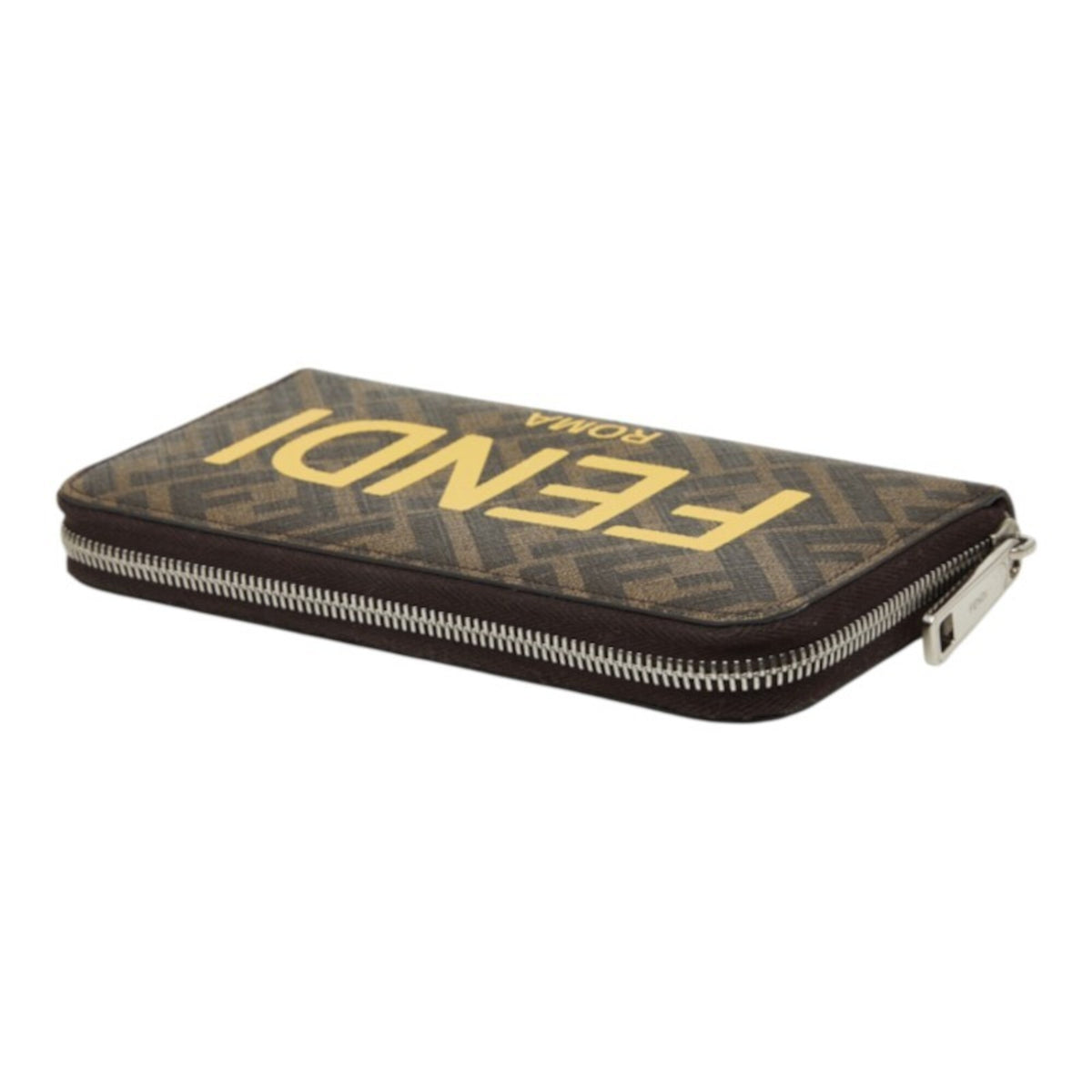 Fendi Brown Yellow Pvc Long Wallet (Bi-Fold) (Pre-Owned)