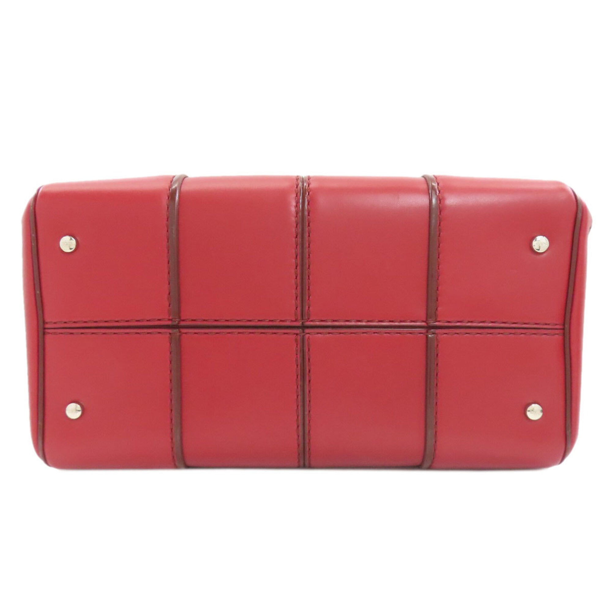 Tod's Red Color Leather Handbag (Pre-Owned)