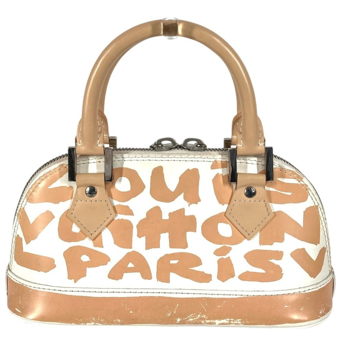 Louis Vuitton Monogram Graffiti Beige White Monogram Graffiti Handbag (Pre-Owned)