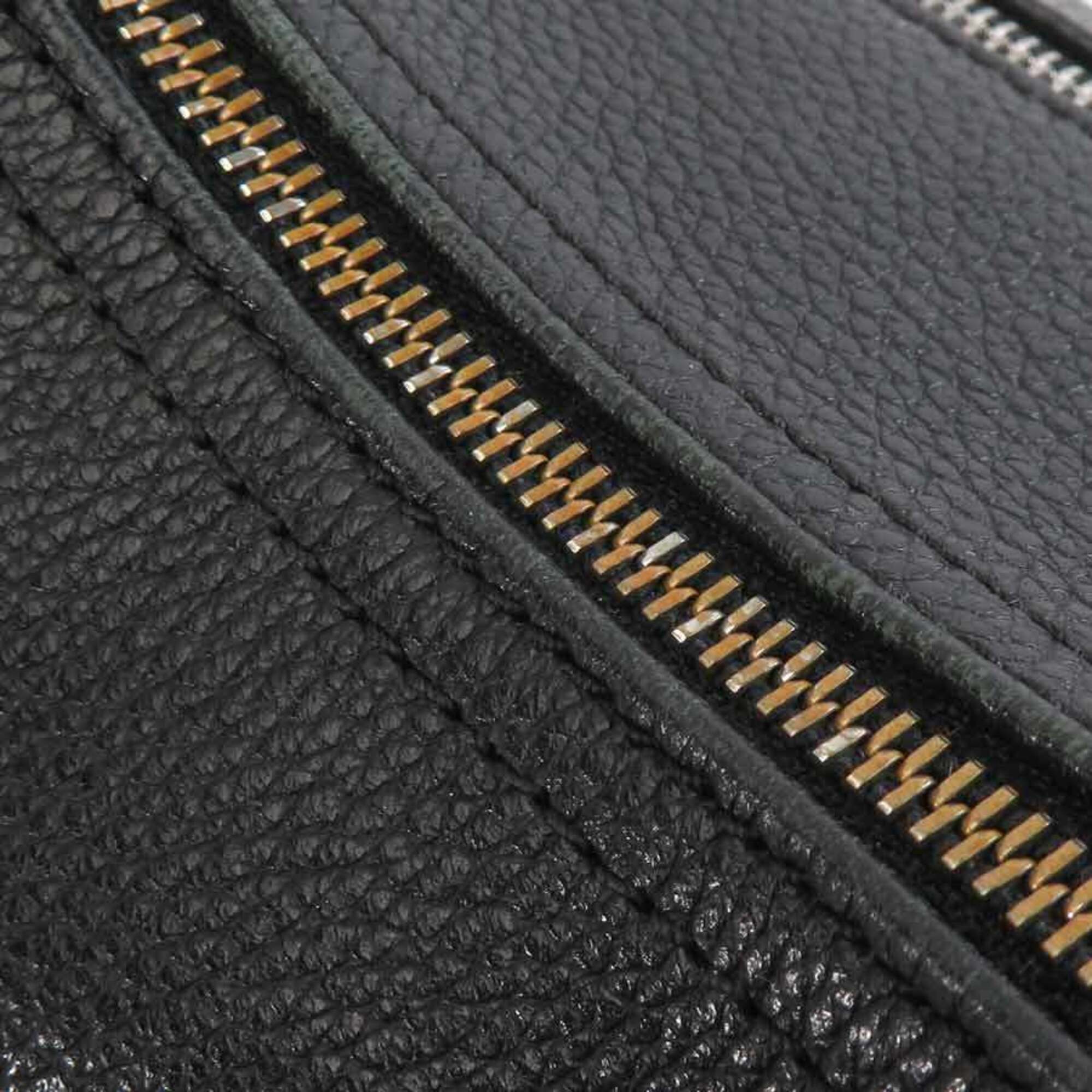 Longchamp Black Leather Shoulder Bag (Pre-Owned)